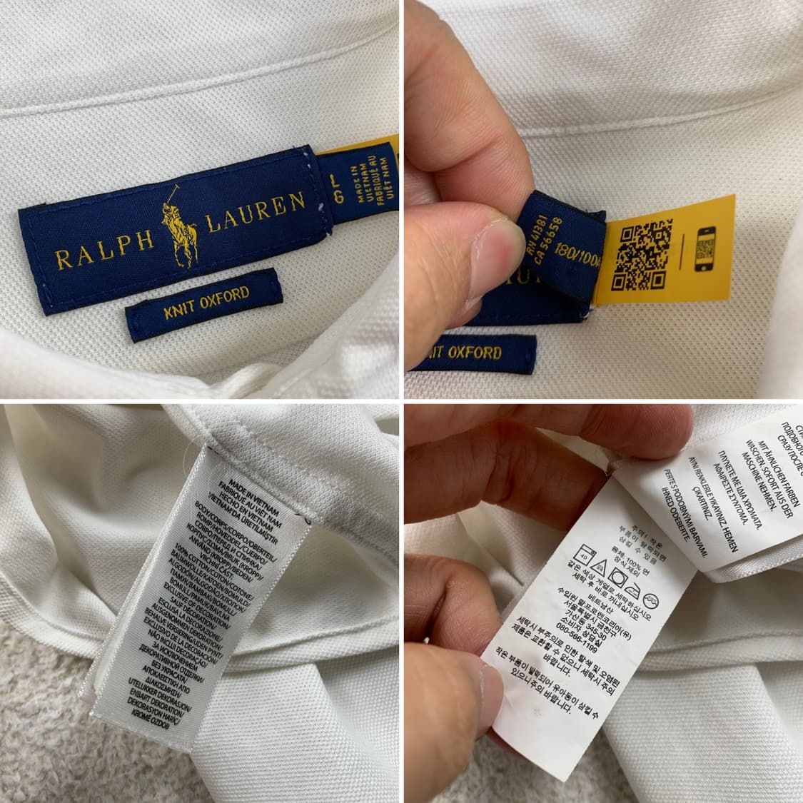 폴로 랄프로렌 멀티포니 화이트 니트 옥스포드 셔츠 상품이미지6