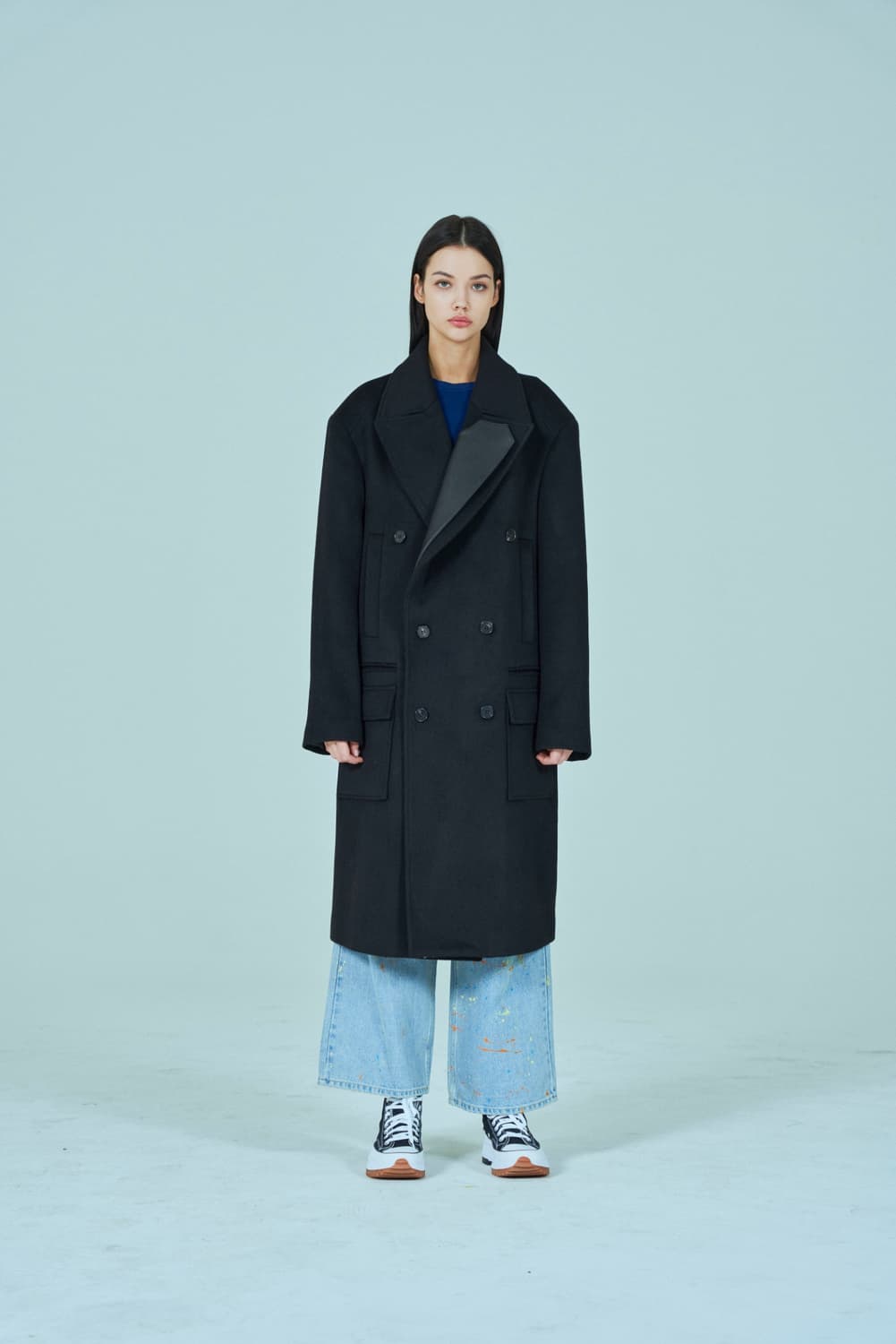 블랙 더플 코트 상품이미지2