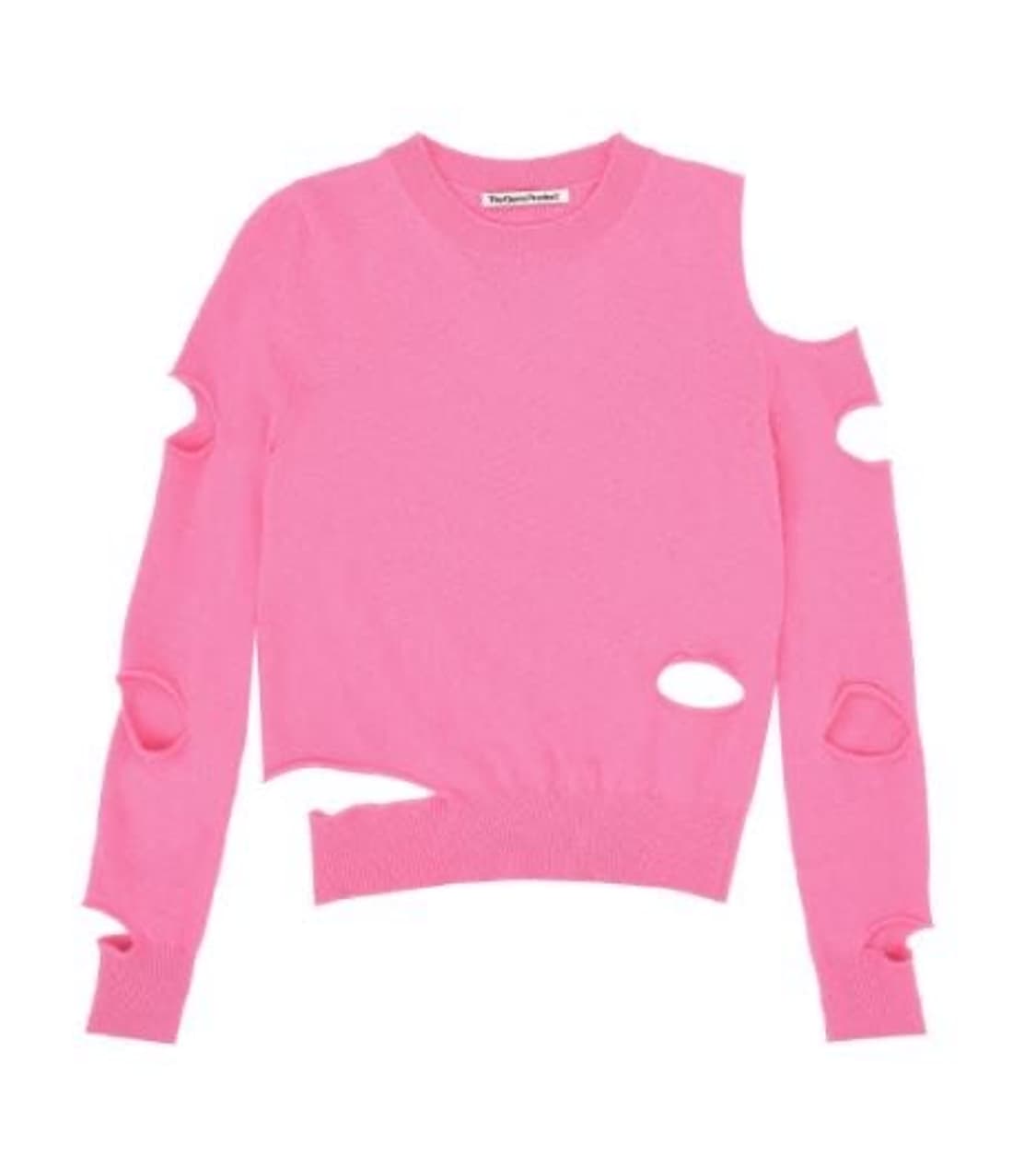 더오픈프로덕트 핑크 컷아웃 니트 상품이미지1