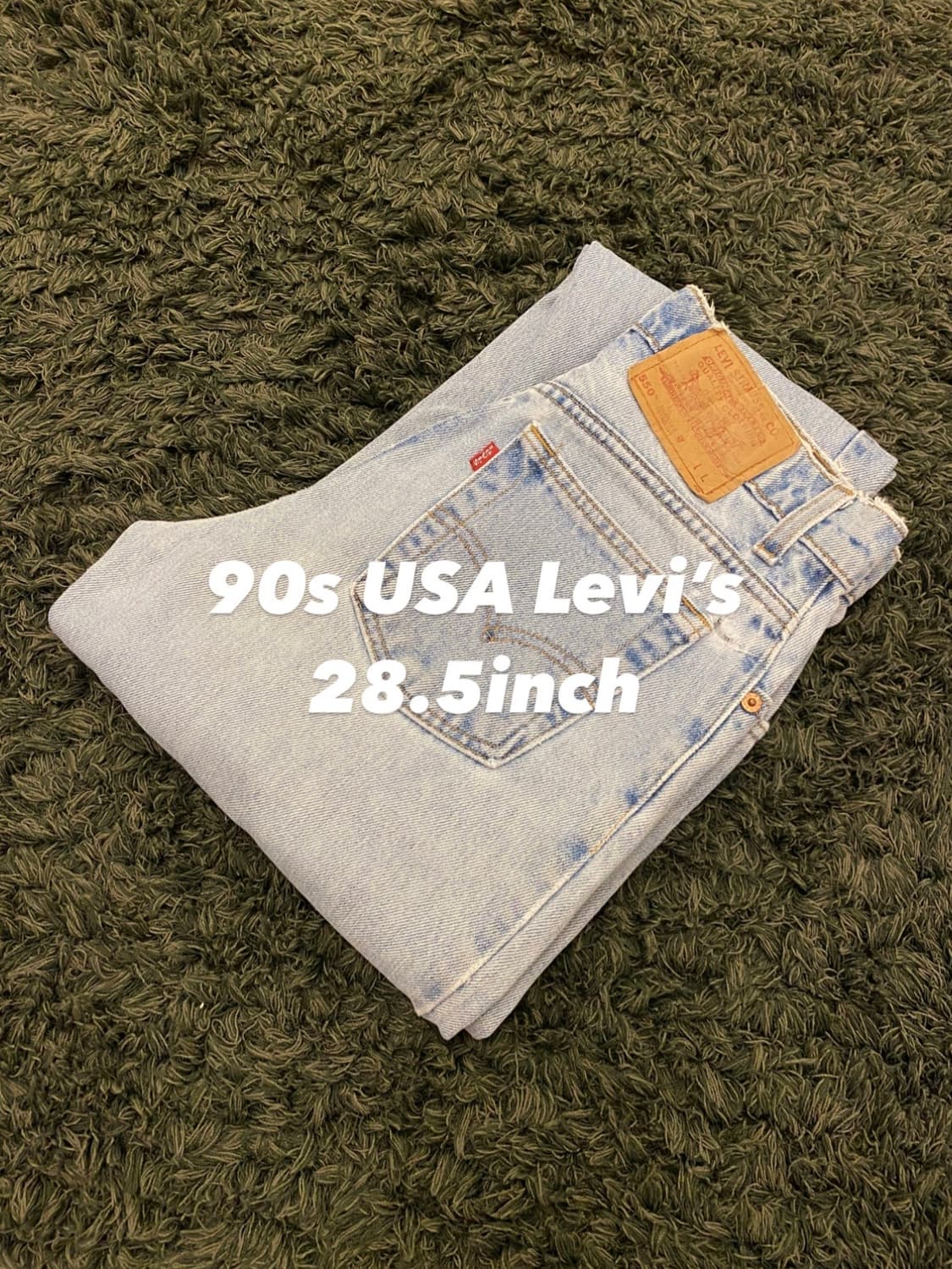 (28.5inch) 90s USA 빈티지 리바이스 연청 상품이미지1