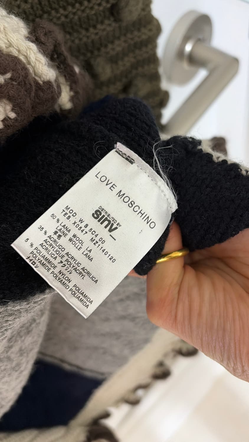  모스키노 울 롱가디건 44,55 정품  상품이미지3