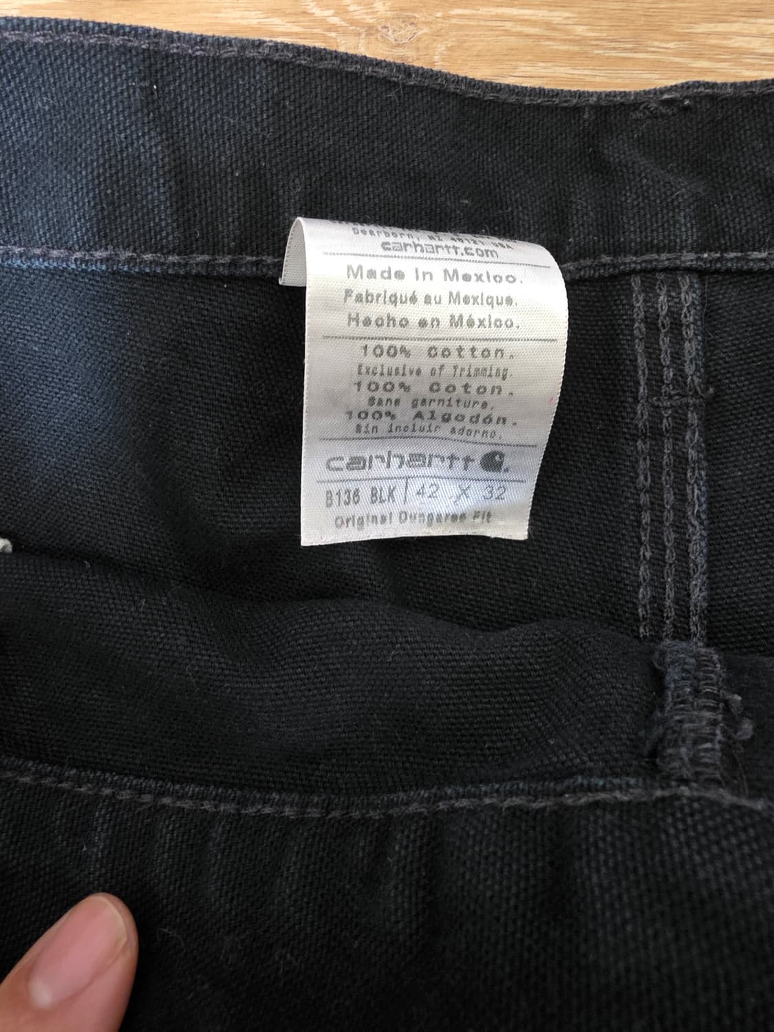 빈티지 칼하트 B136 블랙 더블니 팬츠 42x32 상품이미지9