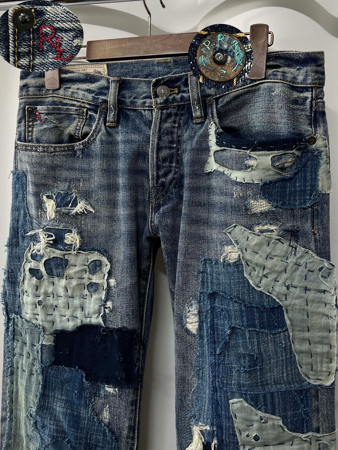 폴로 랄프로렌 보로 디스트레스드 리페어 데님팬츠 상품이미지5