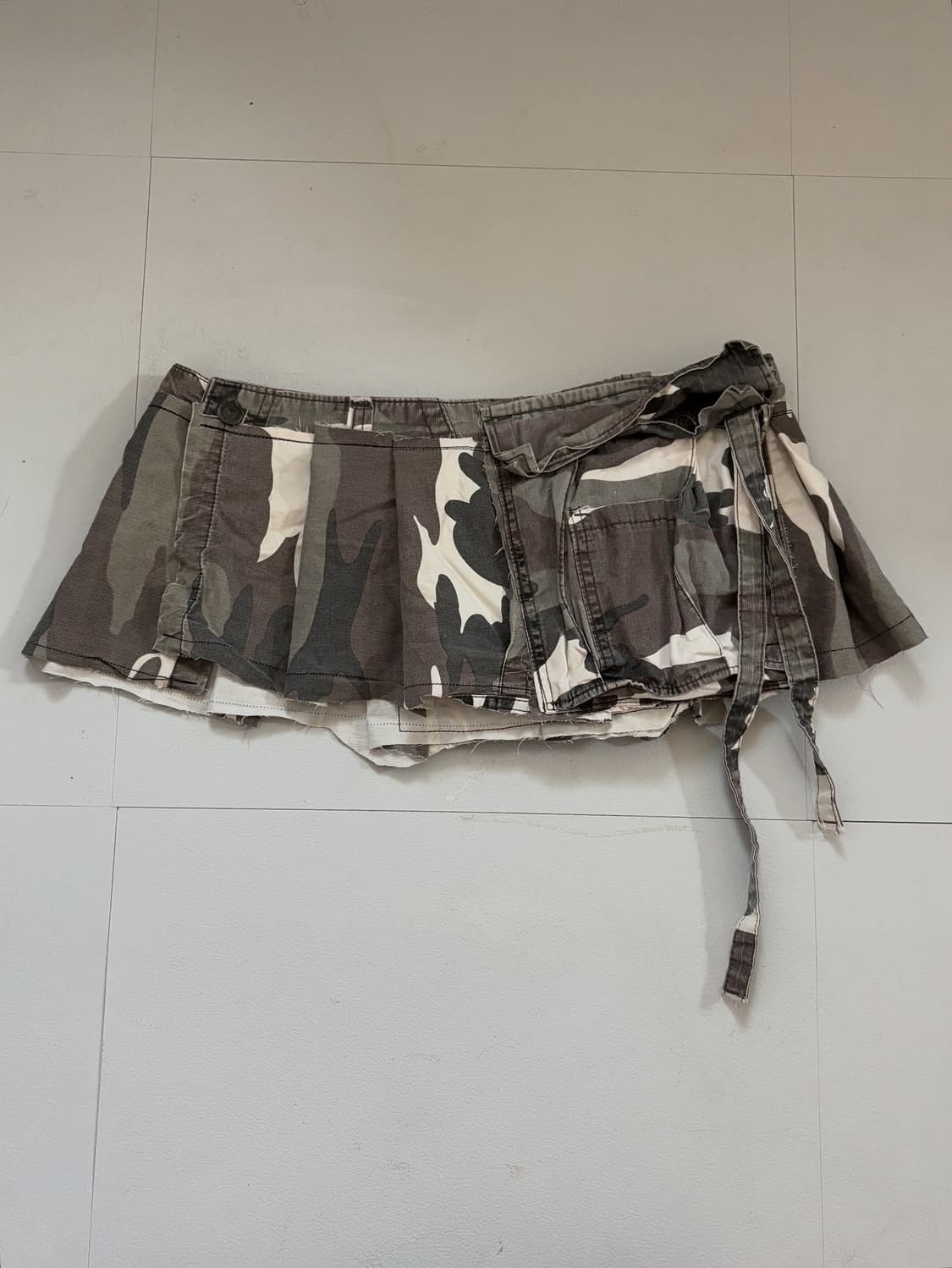 • camouflage pleats cargo skirt 상품이미지2