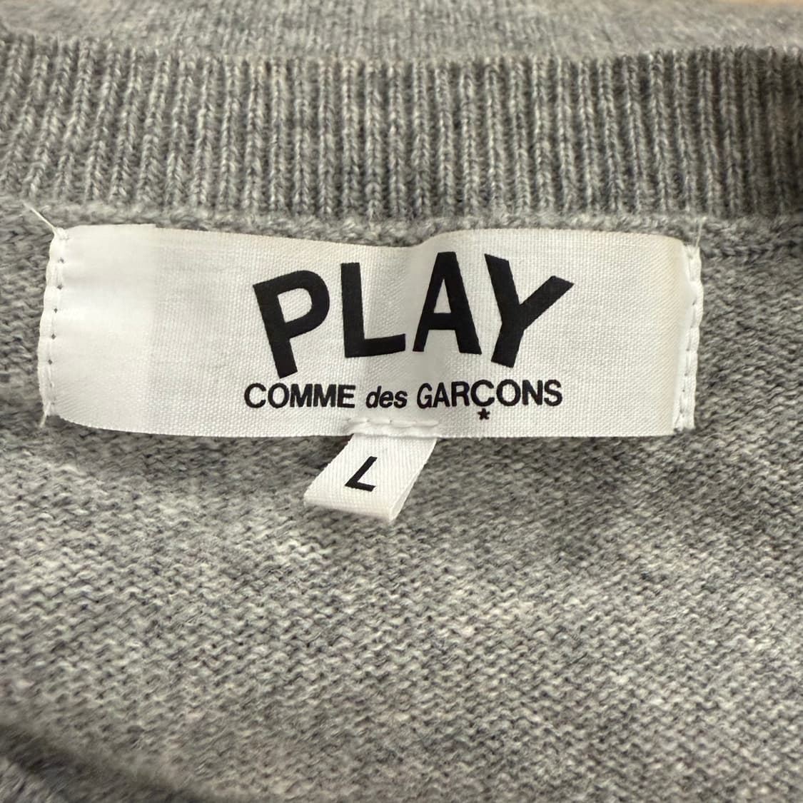 꼼데가르송 그레이 블랙 와펜 니트 가디건  상품이미지5