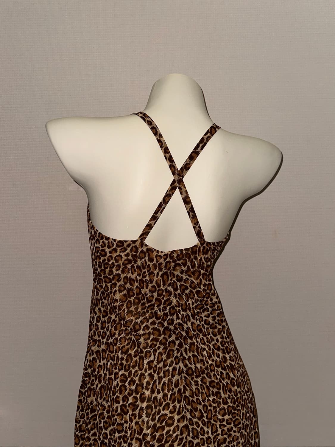 갸루 호피 빈피지 원피스 슬립 상품이미지1