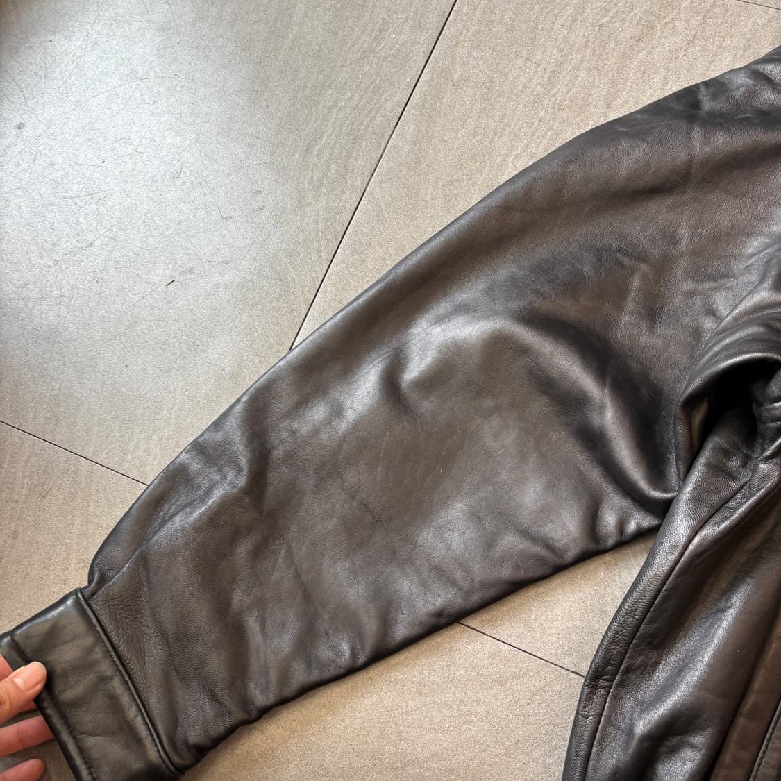 Planet Hollywood black leather jacket 상품이미지8