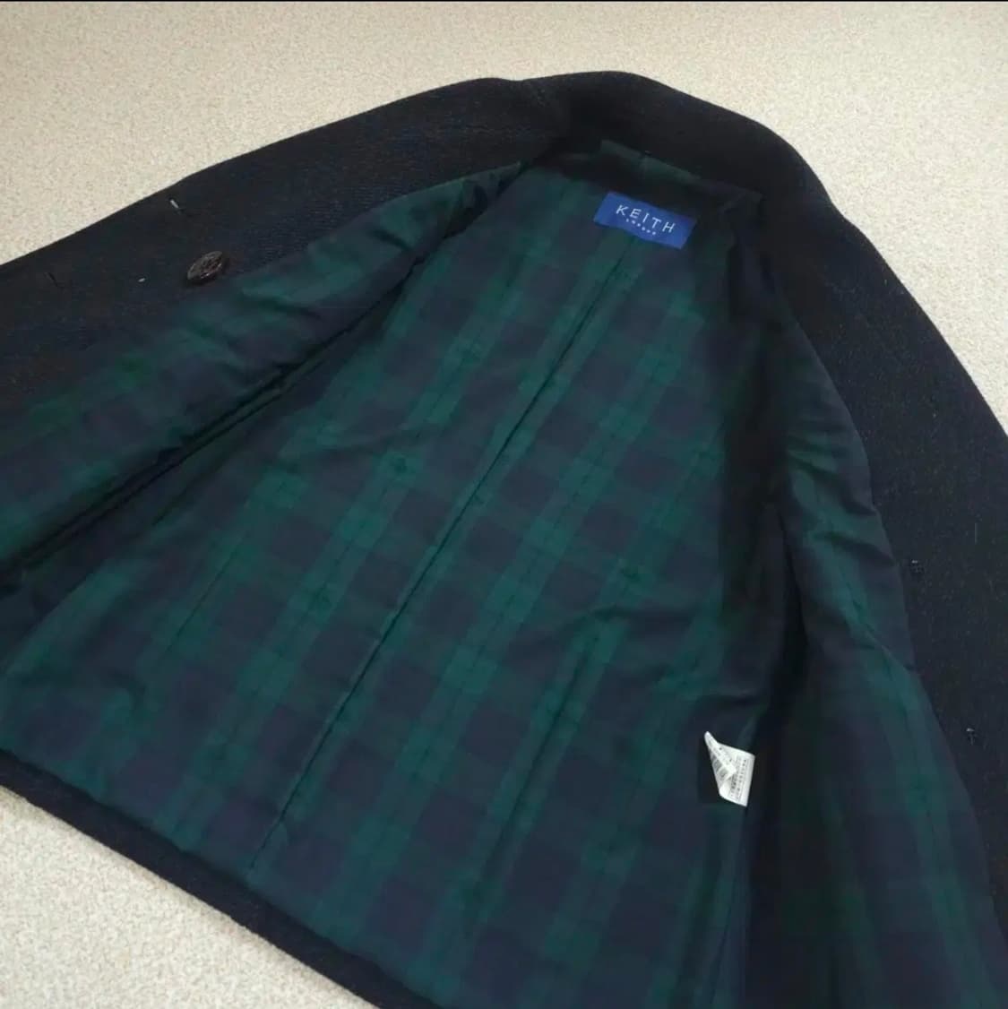 (54)KEITH 울 모직 더블 숏 코트 차콜 상품이미지5