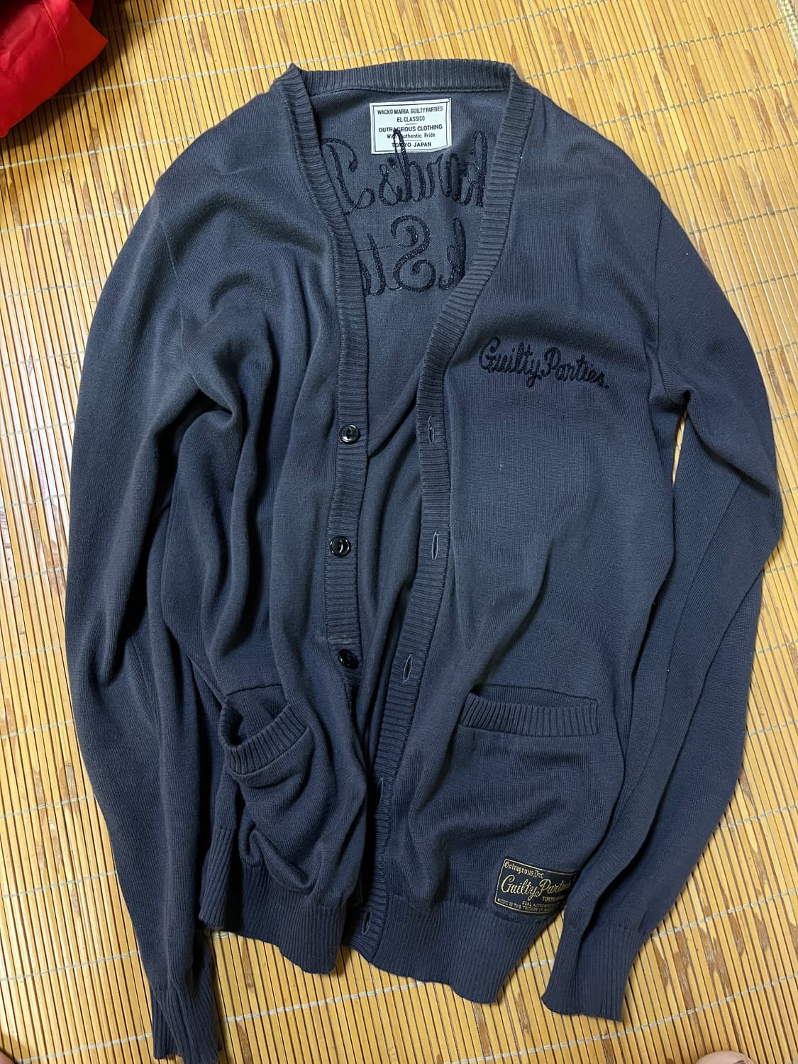 Wacko Maira 레터링 가디건 S 상품이미지1