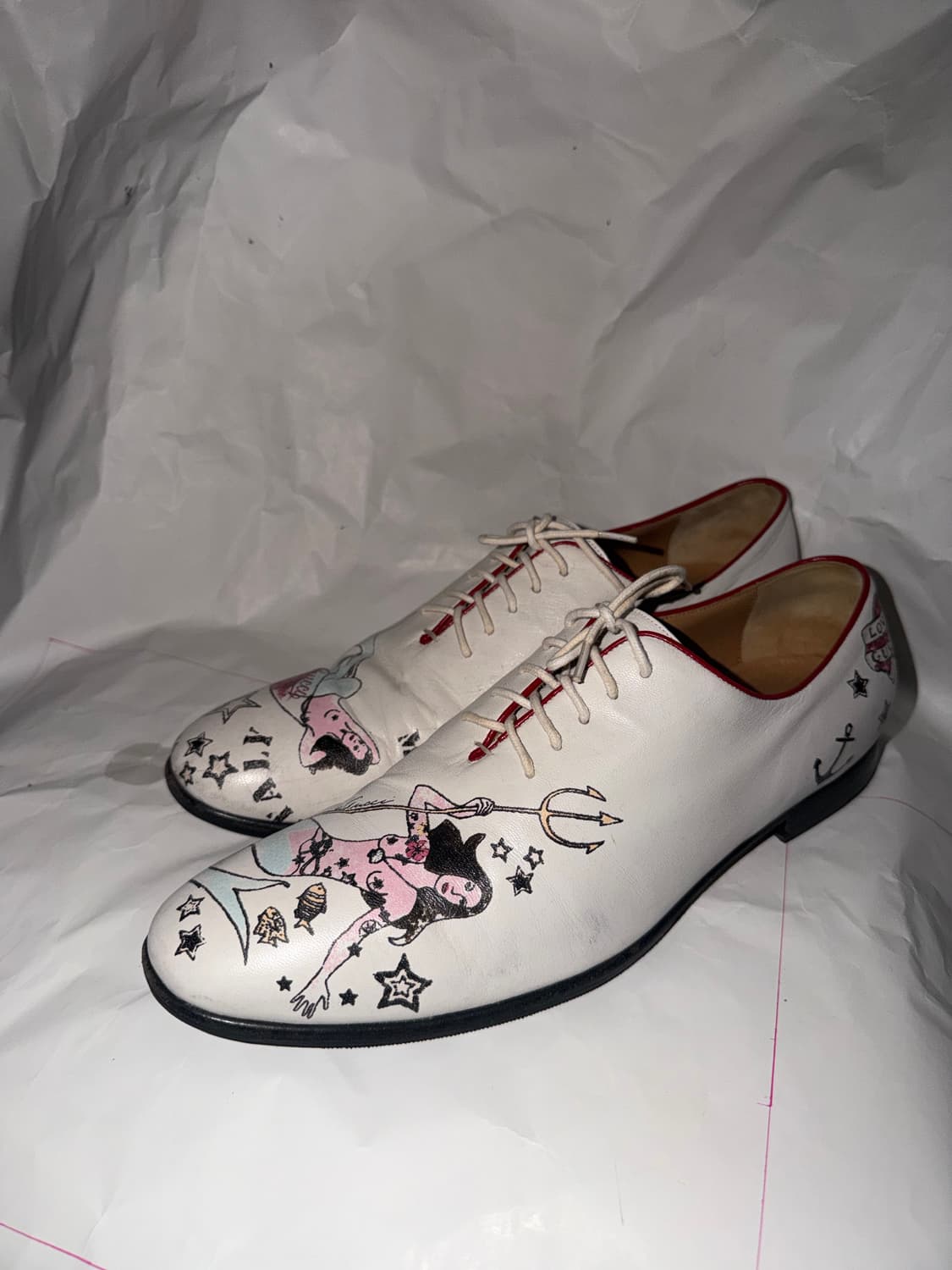 구찌 05aw 타투 핸드패인트 옥스퍼드 슈즈 상품이미지2