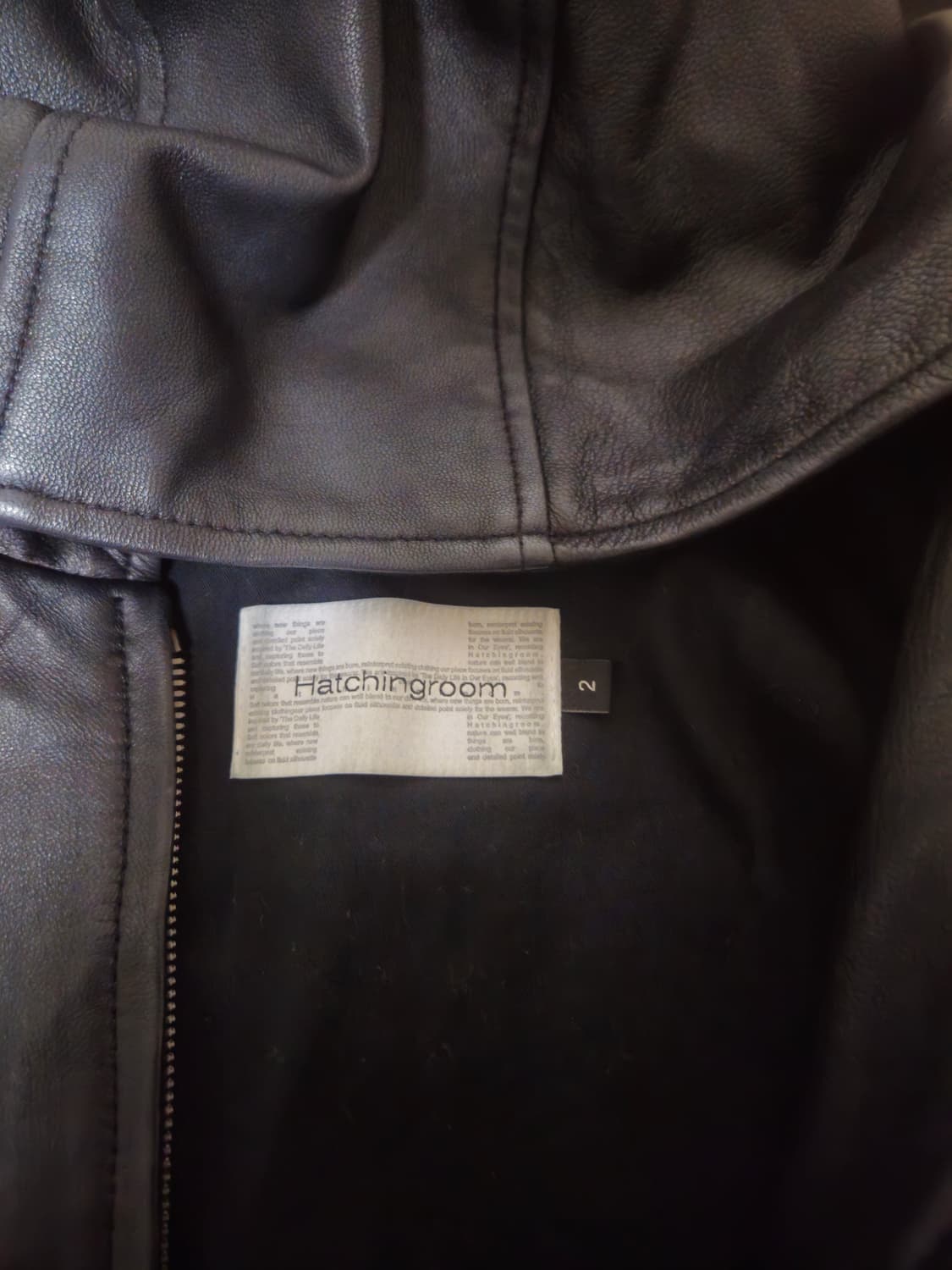 해칭룸 레더 후드 Lamb Nappa Black 상품이미지4