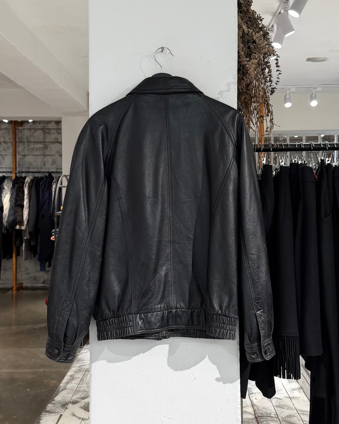 입생로랑 뿌르 옴므 블랙 램스킨 레더 자켓 상품이미지6
