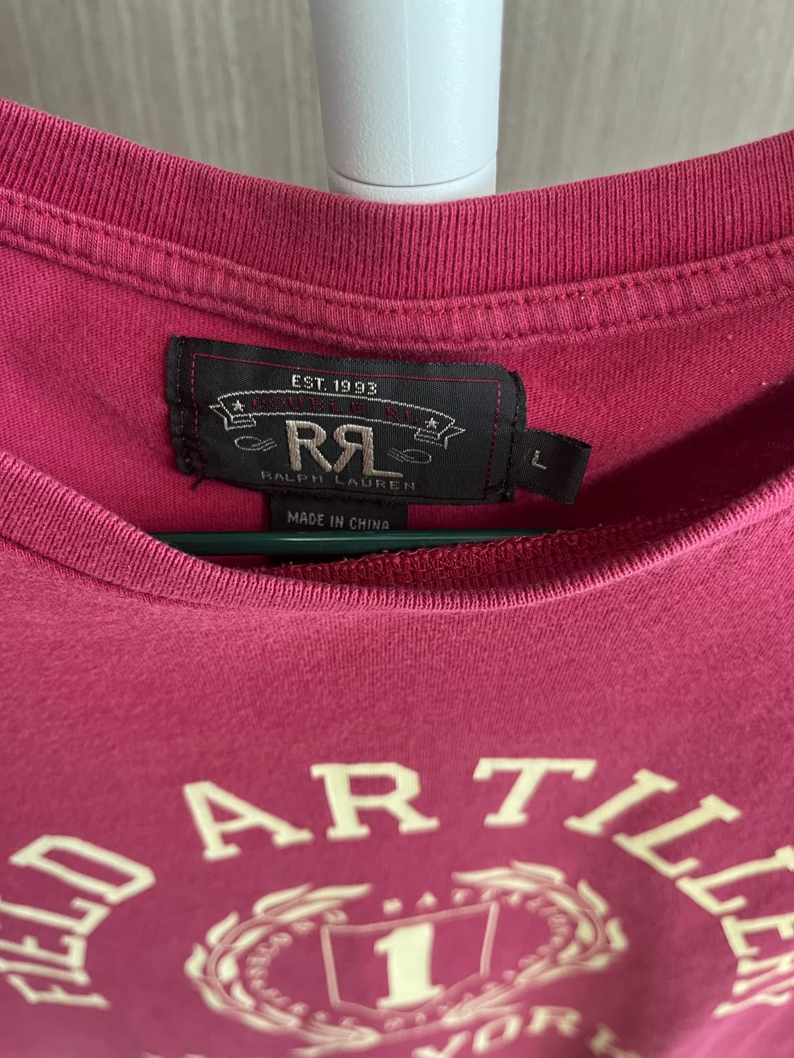 더블알엘 버건디 빈티지 반팔티 상품이미지2