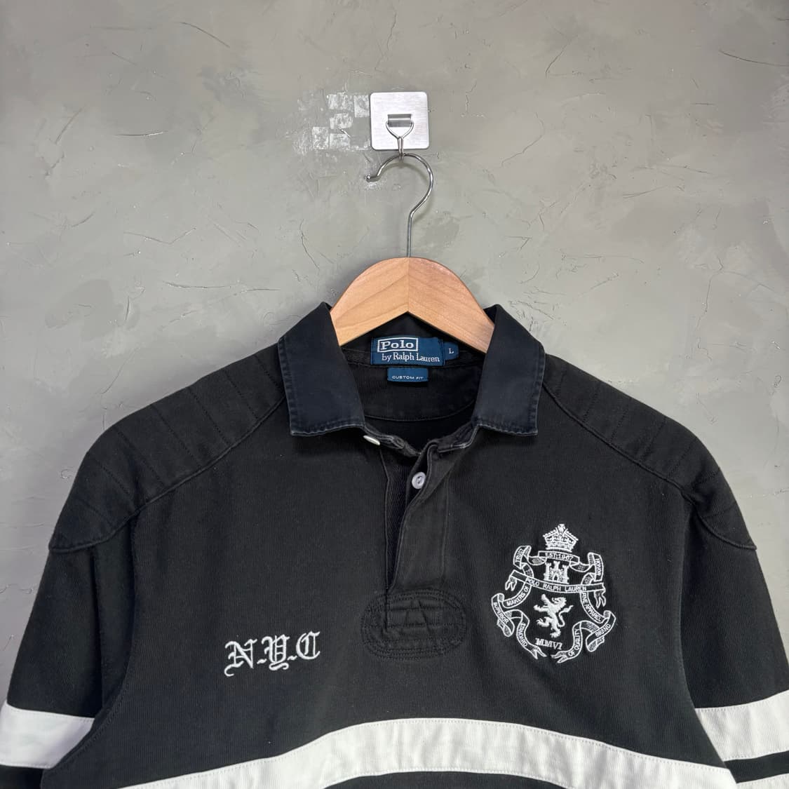 폴로 랄프로렌 90s 빅로고 스트라이프 럭비티 상품이미지2