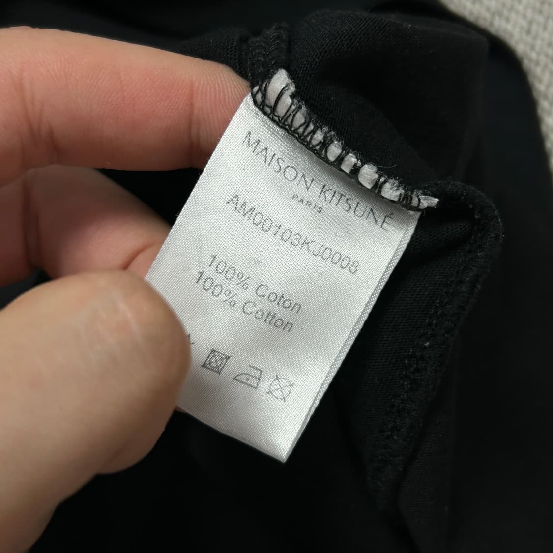 메종키츠네 폭스헤드 블랙 반팔(XL) 상품이미지3