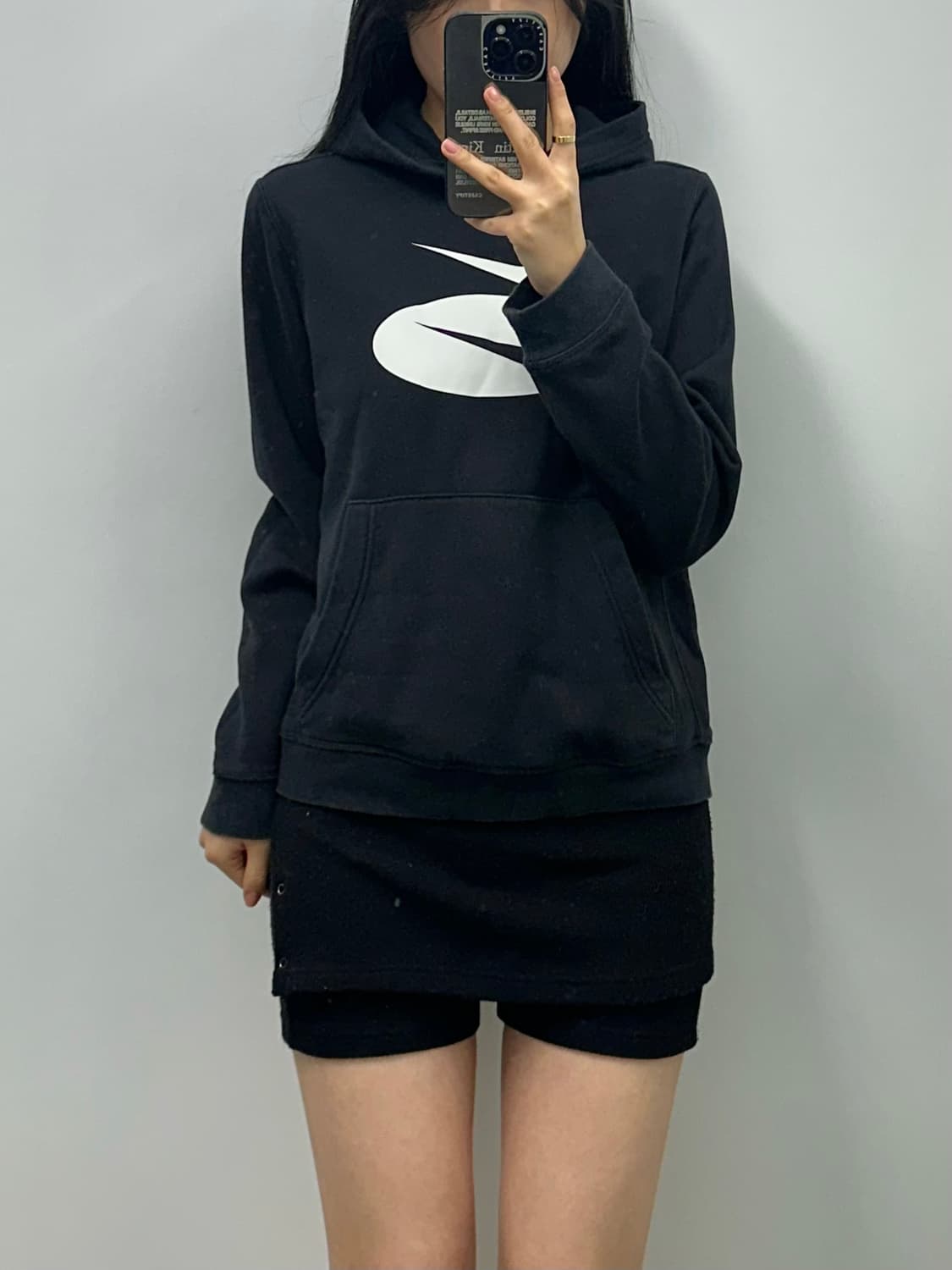 나이키 신형 더블스우시 블랙 후드티 상품이미지1