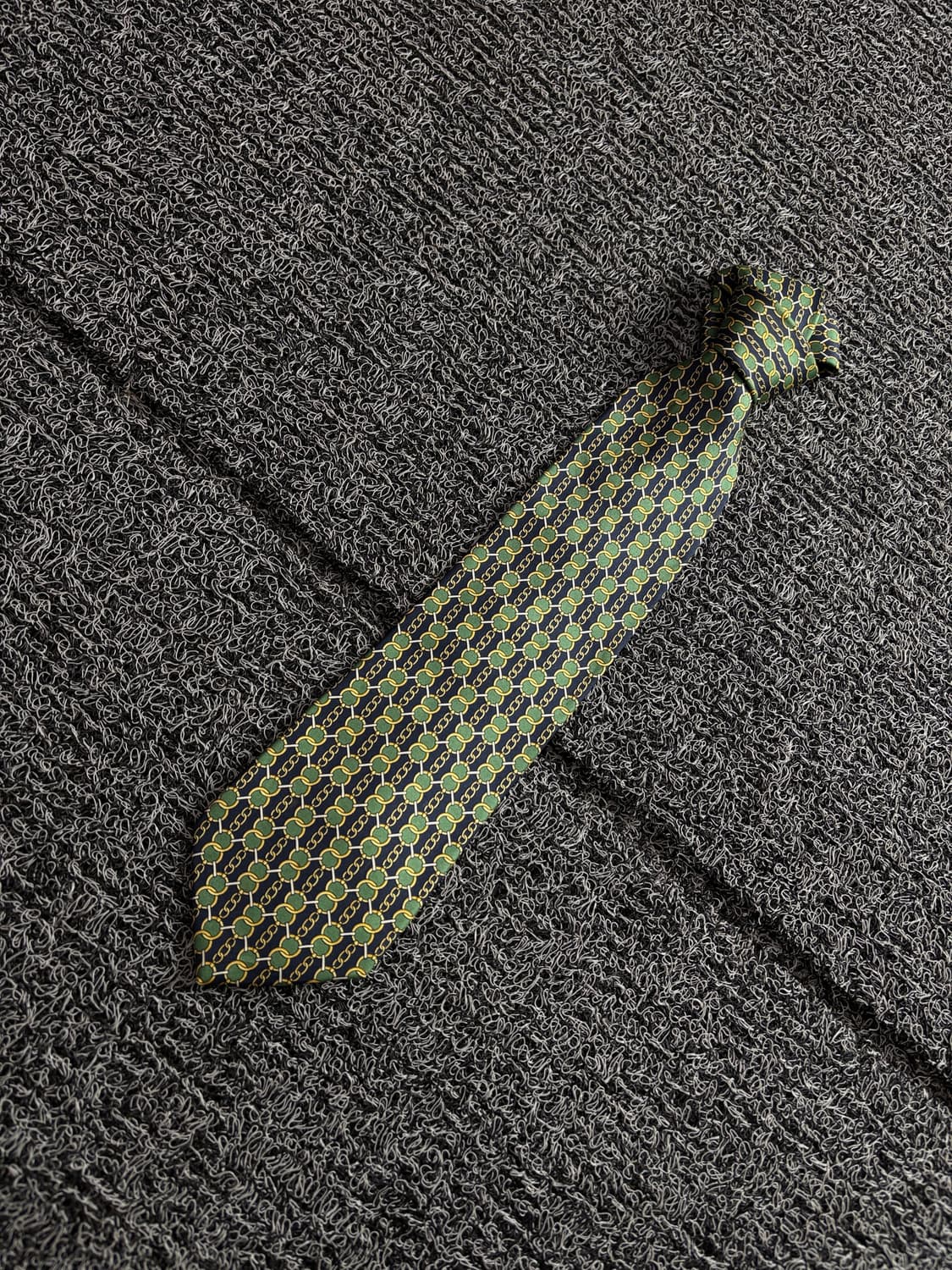 파올로 구찌 체인 체크 패턴 아카이브 넥타이 3929 상품이미지1