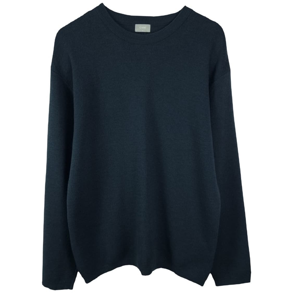 [쿠어] 캐시미어 블랜디드 크루넥 미니멀 니트 네이비 M19772 상품이미지2