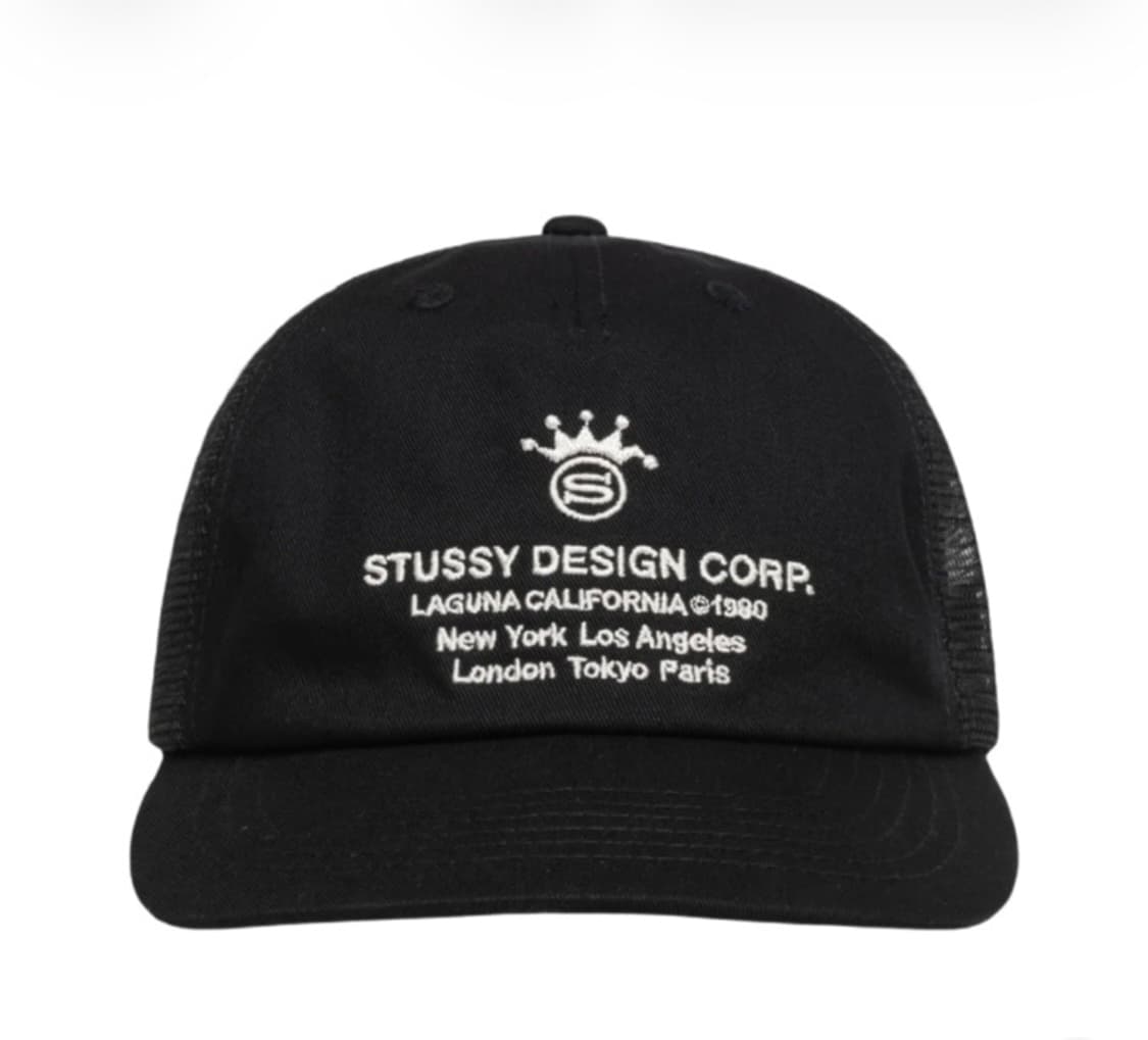 스투시 로우 프로파일 디자인 코프 트러커 스냅백 블랙 상품이미지1
