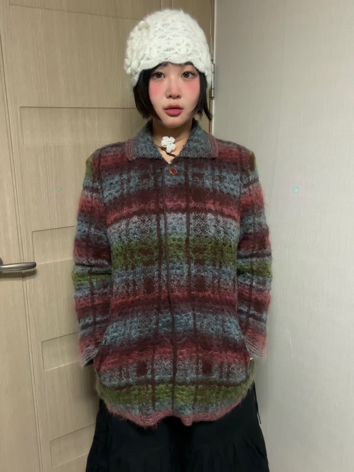 할무니깔 니트 자켓 상품이미지1
