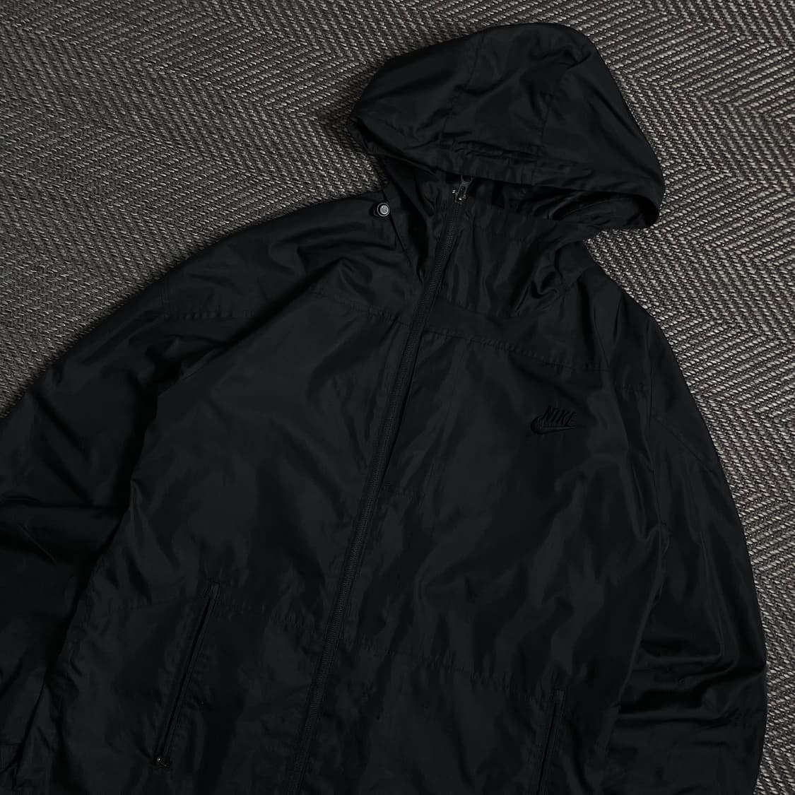 00s 나이키 올드스쿨 블랙 스우시 자수 로고 윈드 바람막이 y 3988 상품이미지1