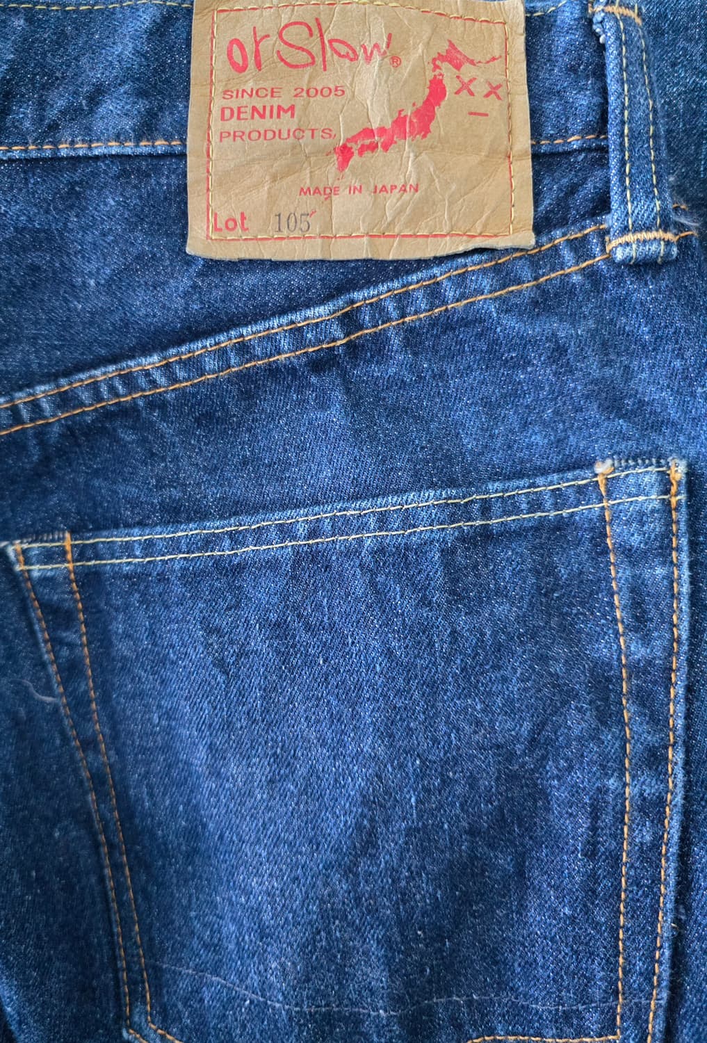 오어슬로우 orSLOW 105 one wash 셀베지 진 팬츠 L (3) 상품이미지8