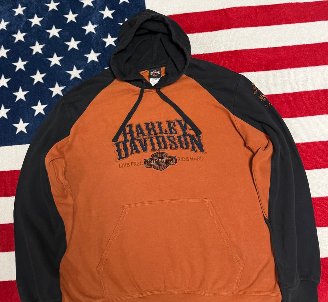할리데이비슨 배색후드티 Harley-Davidson hoodie 빈티지 상품이미지6