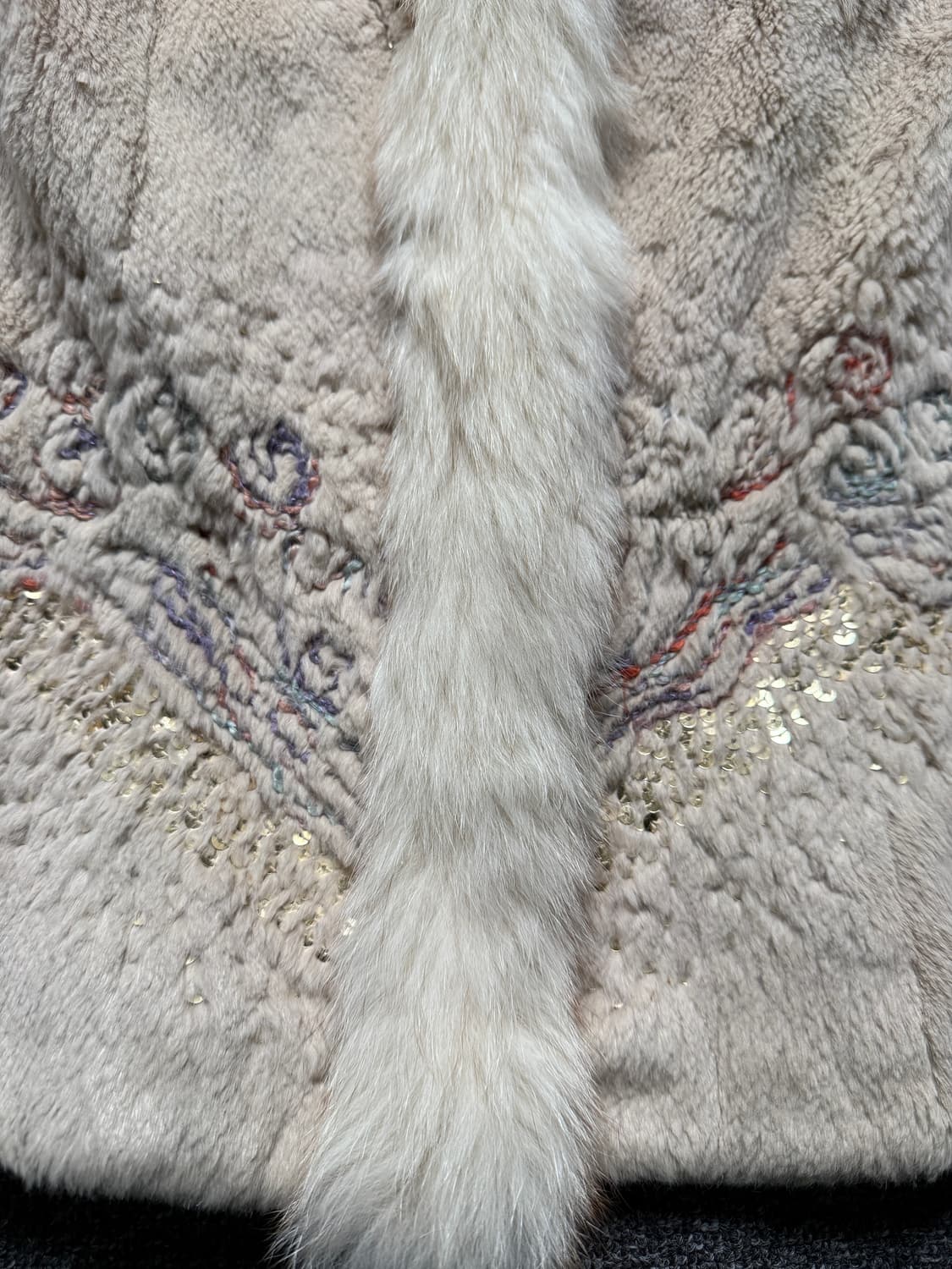 빈티지 비즈 퍼 자수 자켓 상품이미지4