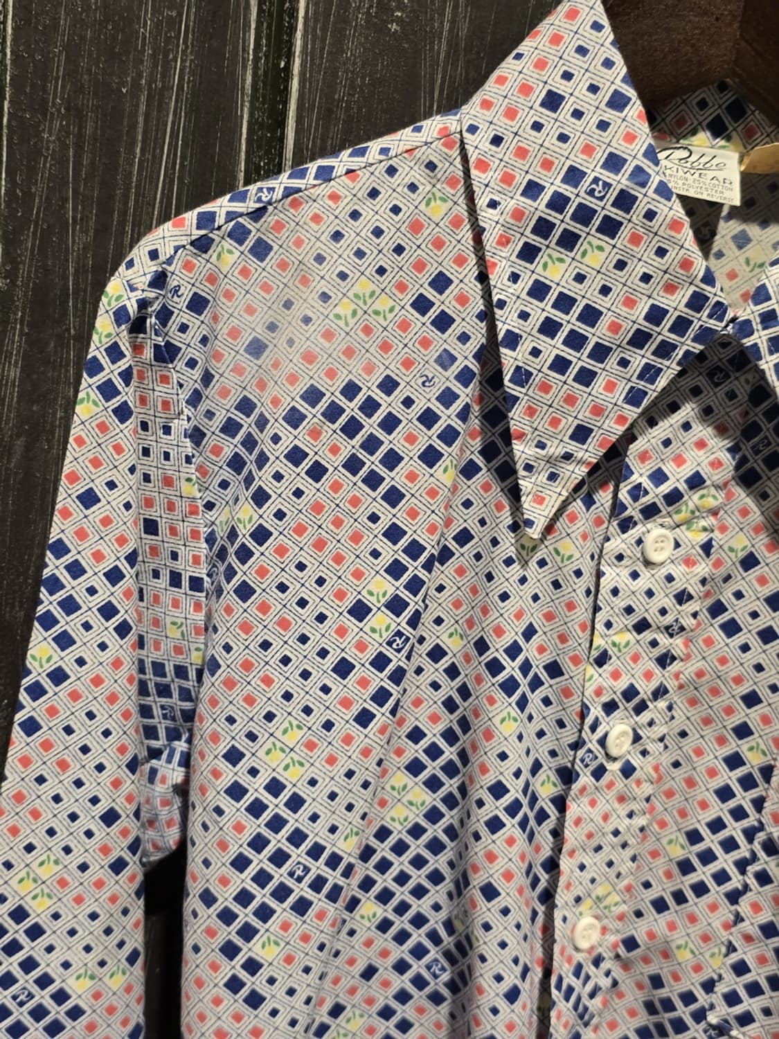 70s GeometricPattern Shirt/made in U.S.A 상품이미지3
