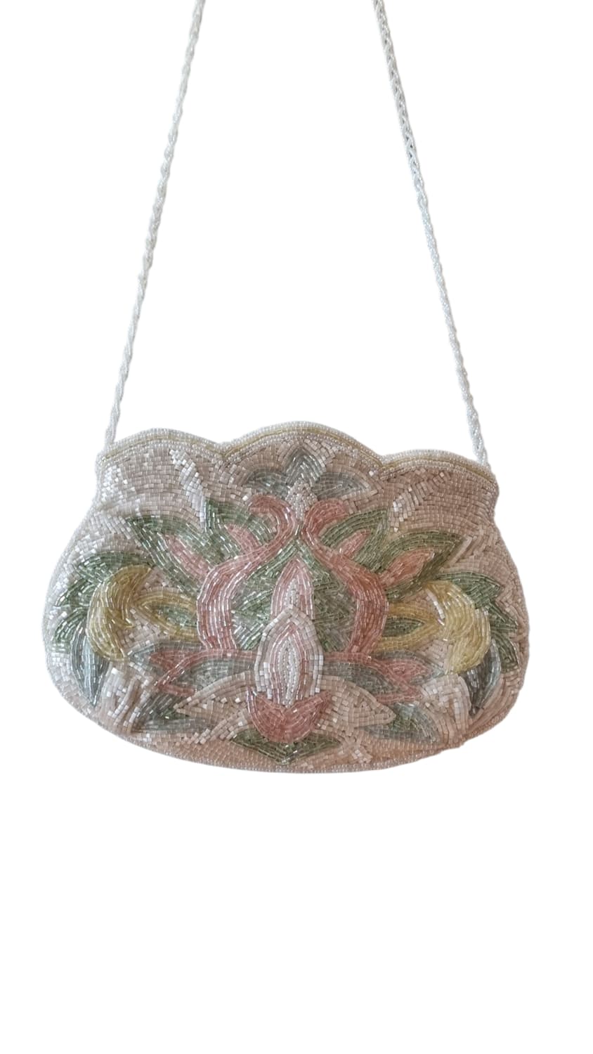 빈티지 비즈 장식 플라워 패턴 핸드백 상품이미지1