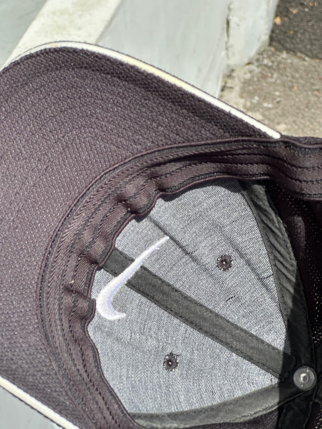 [L] 00s 나이키 스우시 블랙 볼캡 모자 상품이미지6