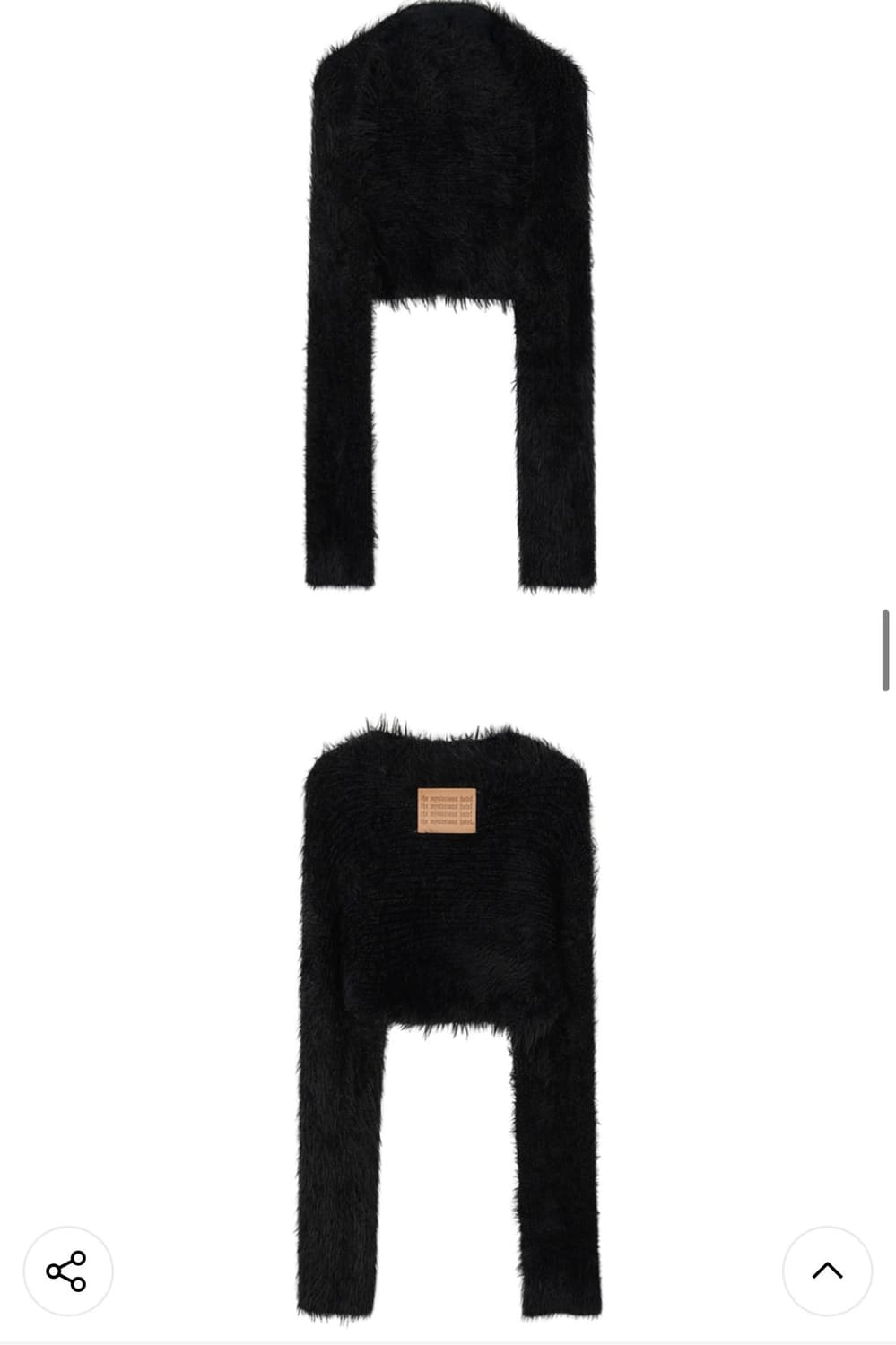 미스테리어스호텔 크롭 퍼 볼레로 블랙 상품이미지3
