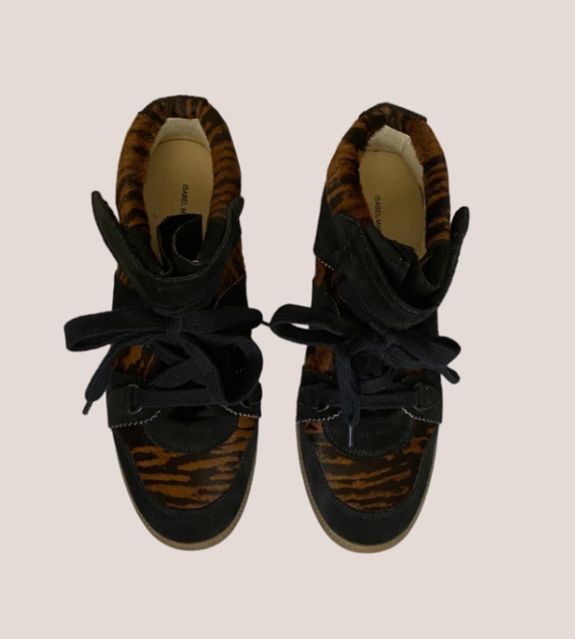 이자벨마랑 isabel marant 블랙 호피 웨지 스니커즈 36 상품이미지3