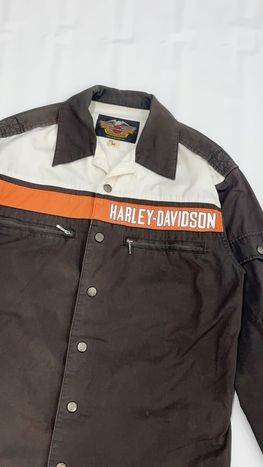 할리데이비슨 브라운 셔츠 빈티지 펑크 시크 보헤미안 상품이미지4