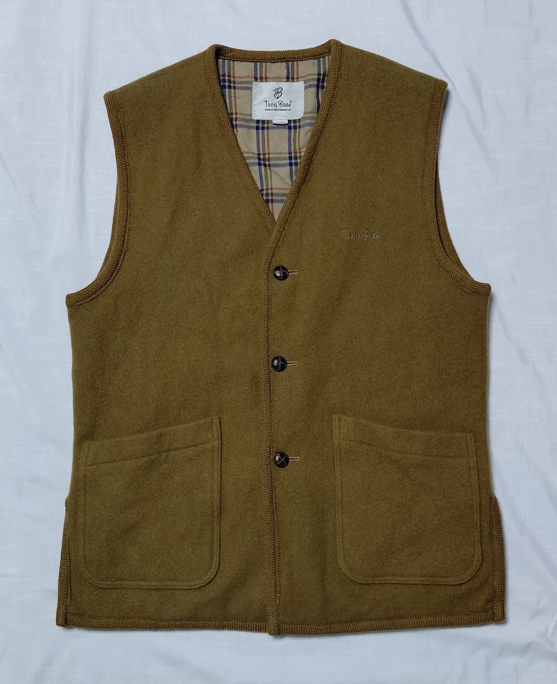 [M] 트로이 브로스(Troy Bros) 재팬 메이드 울 혼방 베스트 상품이미지2