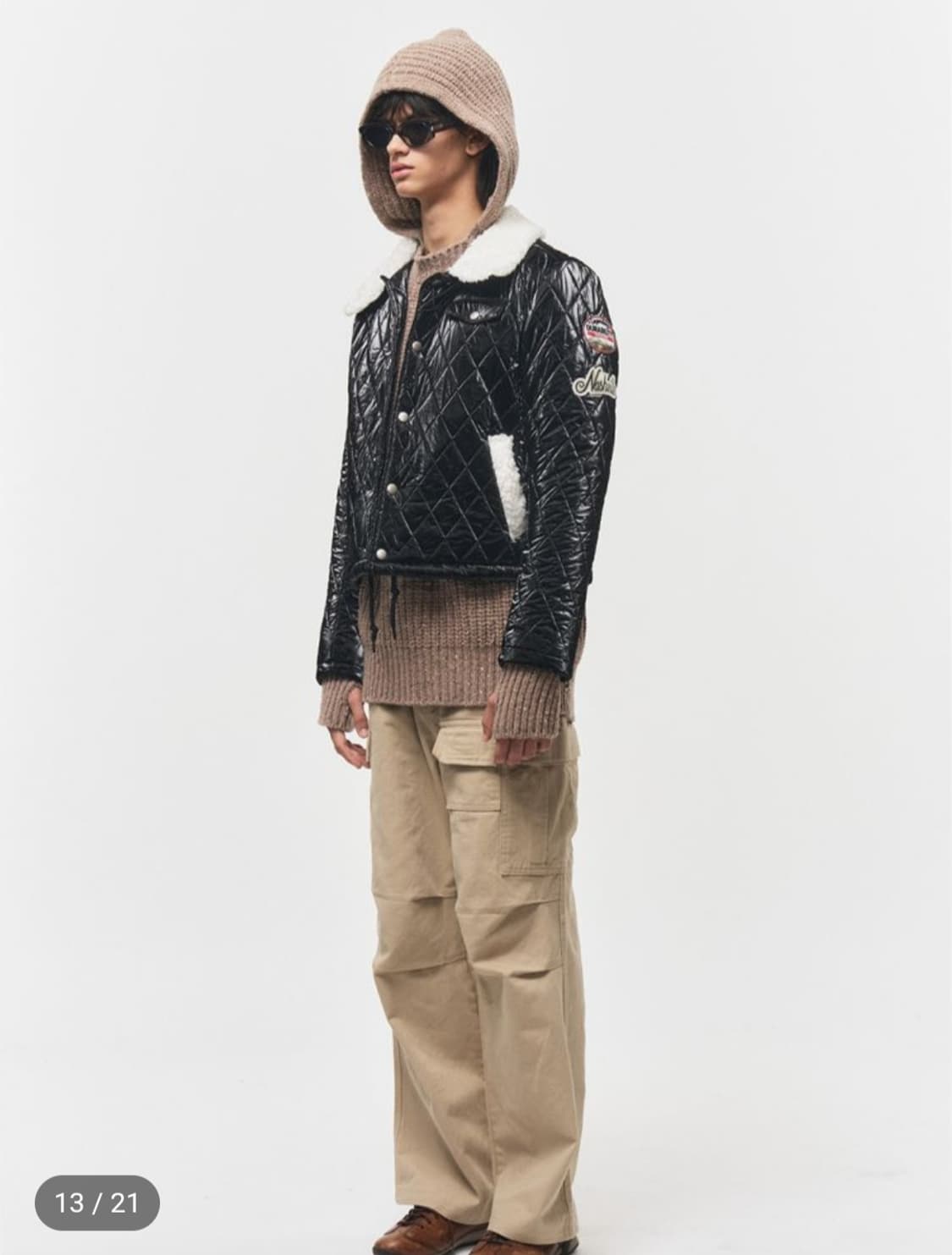 블루썬플라워 | 시어링 퀼팅 점퍼 |  L사이즈 상품이미지3