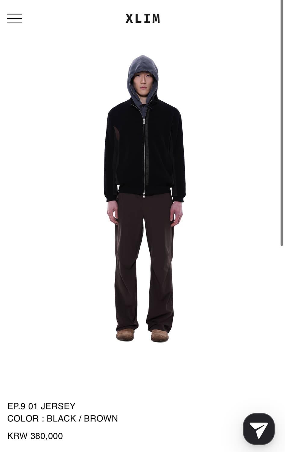 엑슬림 ep9 01져지 블랙 브라운 새상품 M 상품이미지2