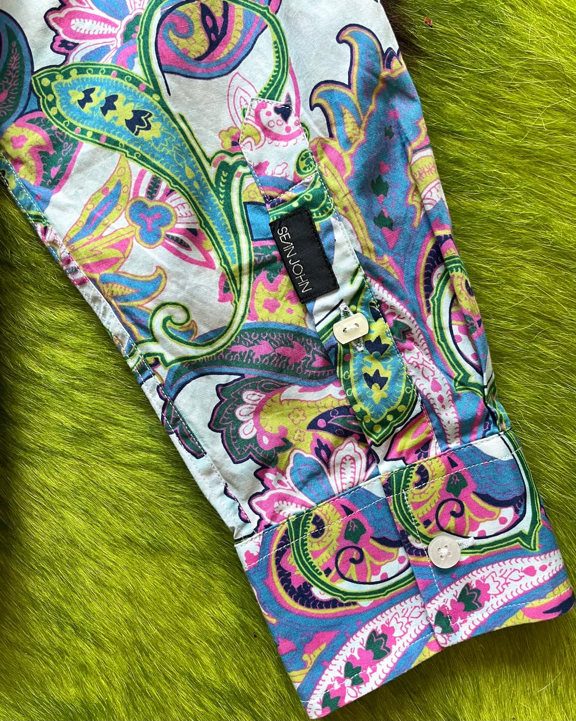 2000s SeanJohn Paisley Pattern Big Shirt 상품이미지7