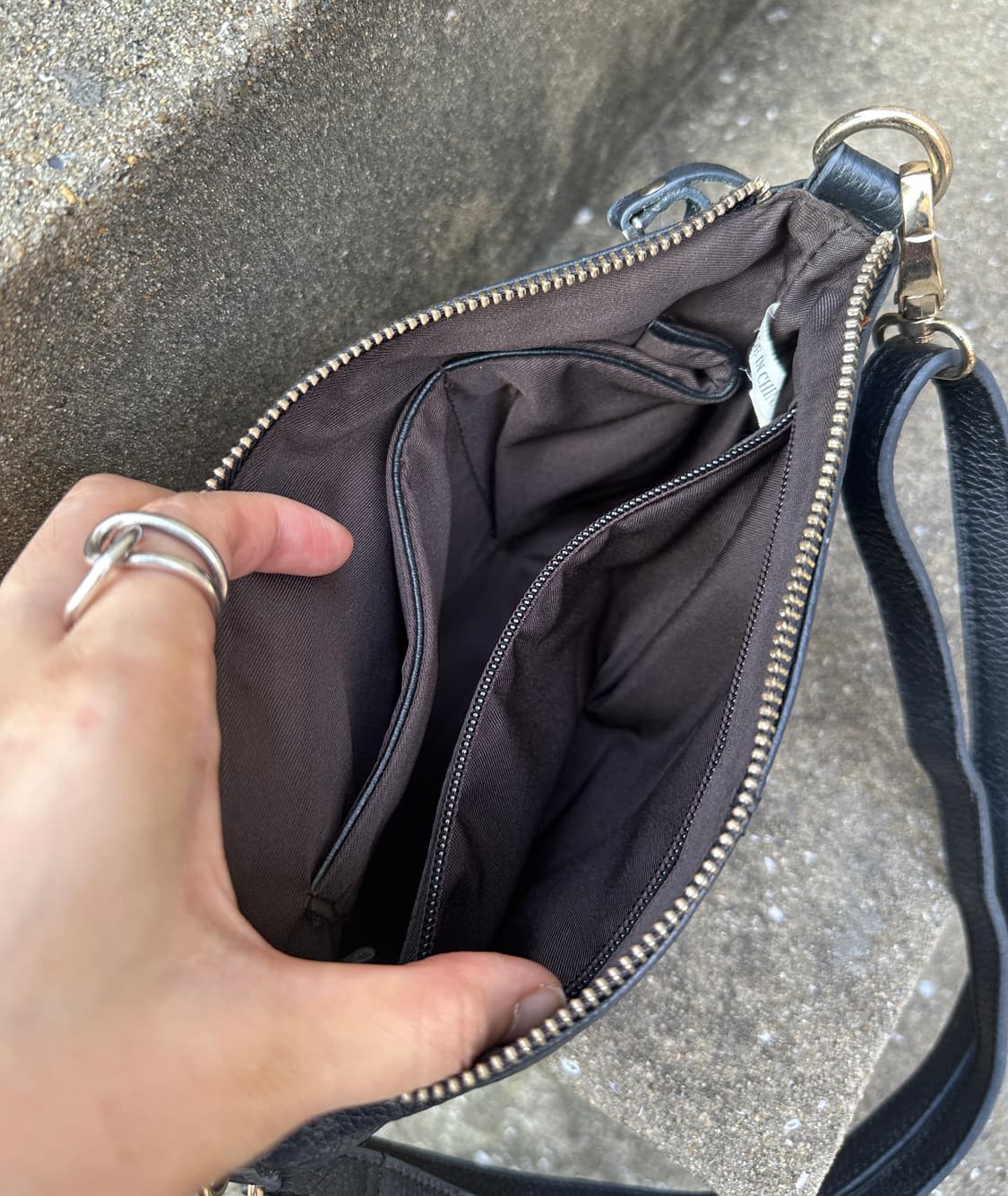 Vintage zipper shoulder bag 상품이미지4