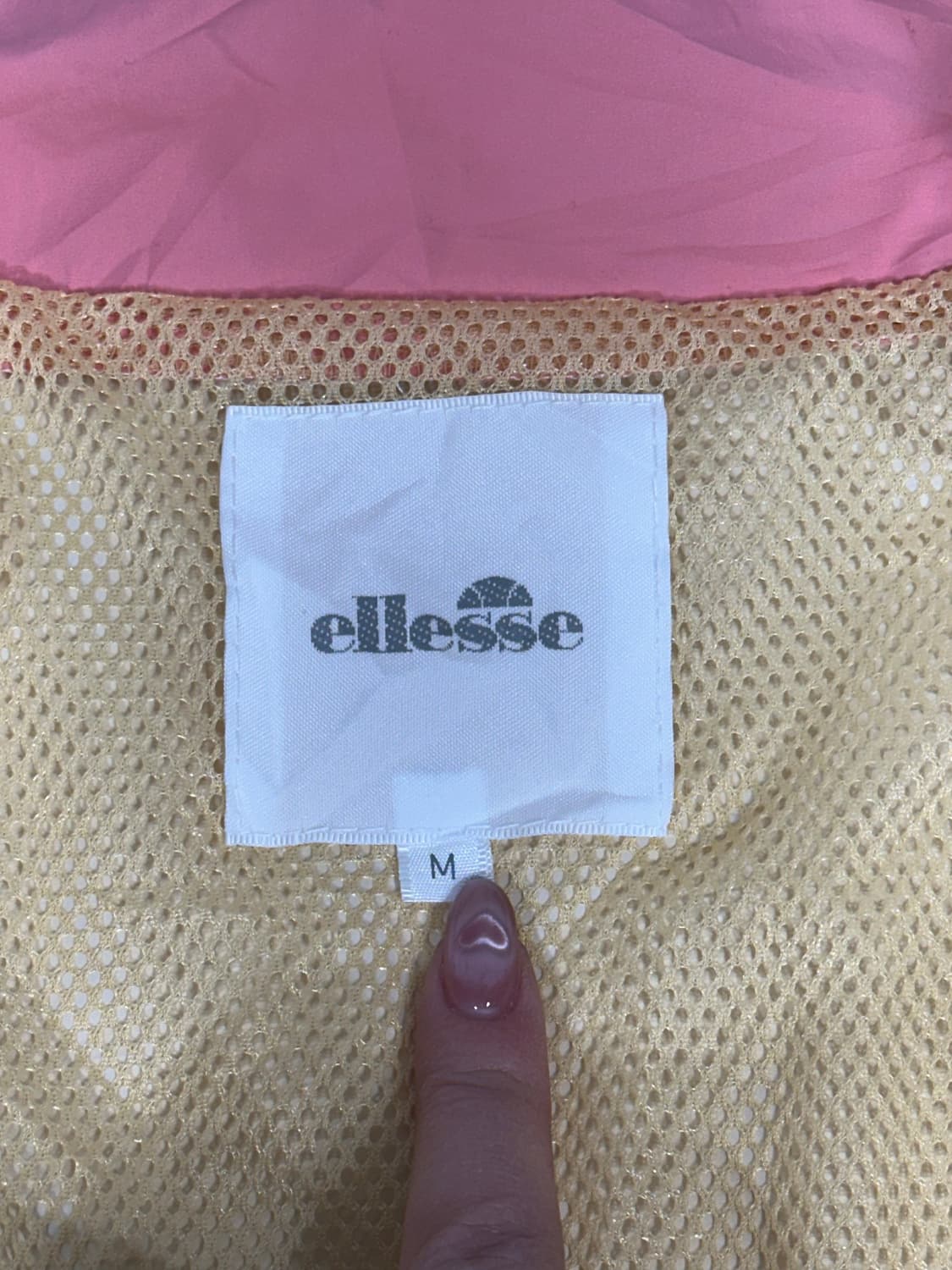 엘레쎄 베이지 핑크 배색 바람막이 자켓 M 상품이미지7