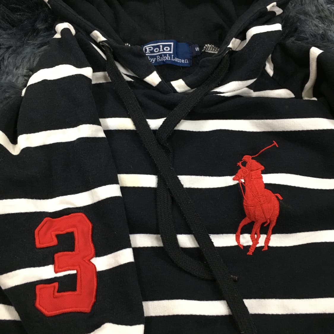 투티/0313 폴로 후드 긴팔 티셔츠 스트라이프 원피스 스포티 상품이미지4