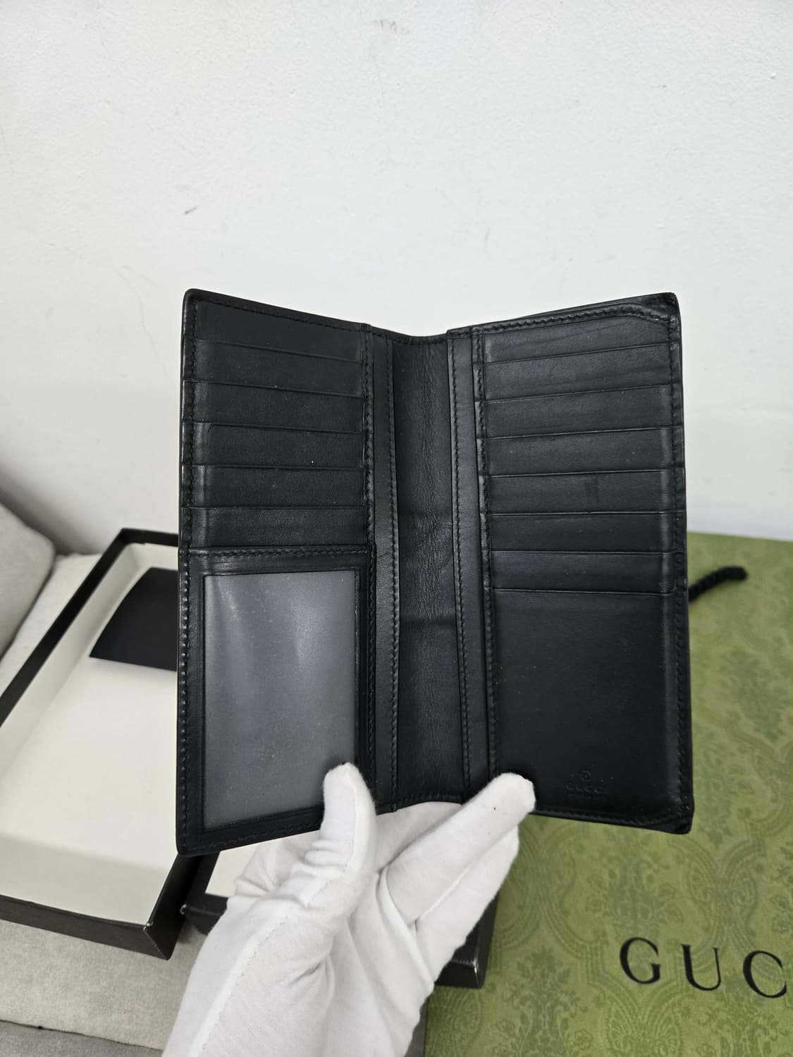 [정품 보증서] 구찌 웹삼선 장지갑 상품이미지1