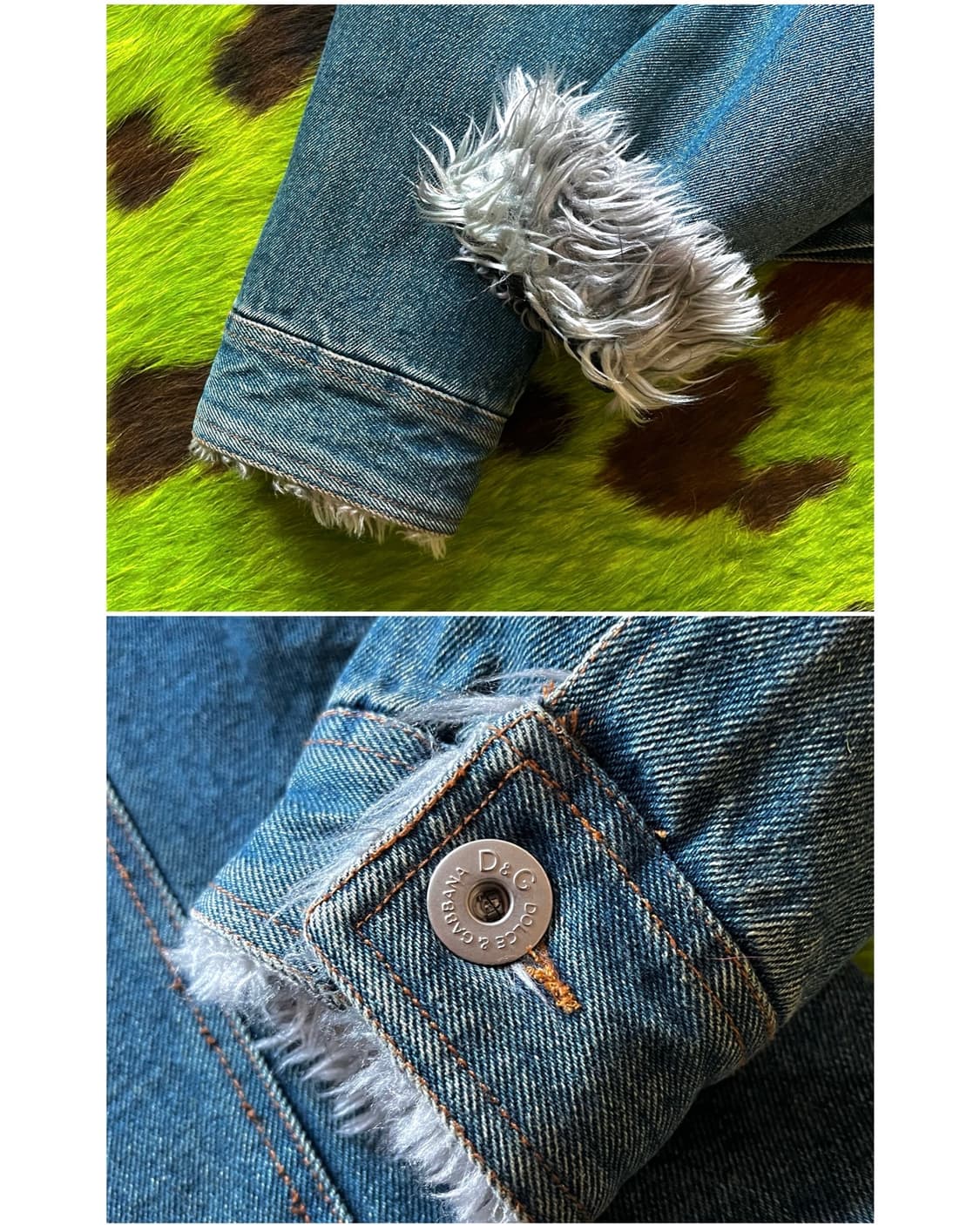 00s Dolce&Gabbana Fur Trim Denim Jacket 상품이미지7