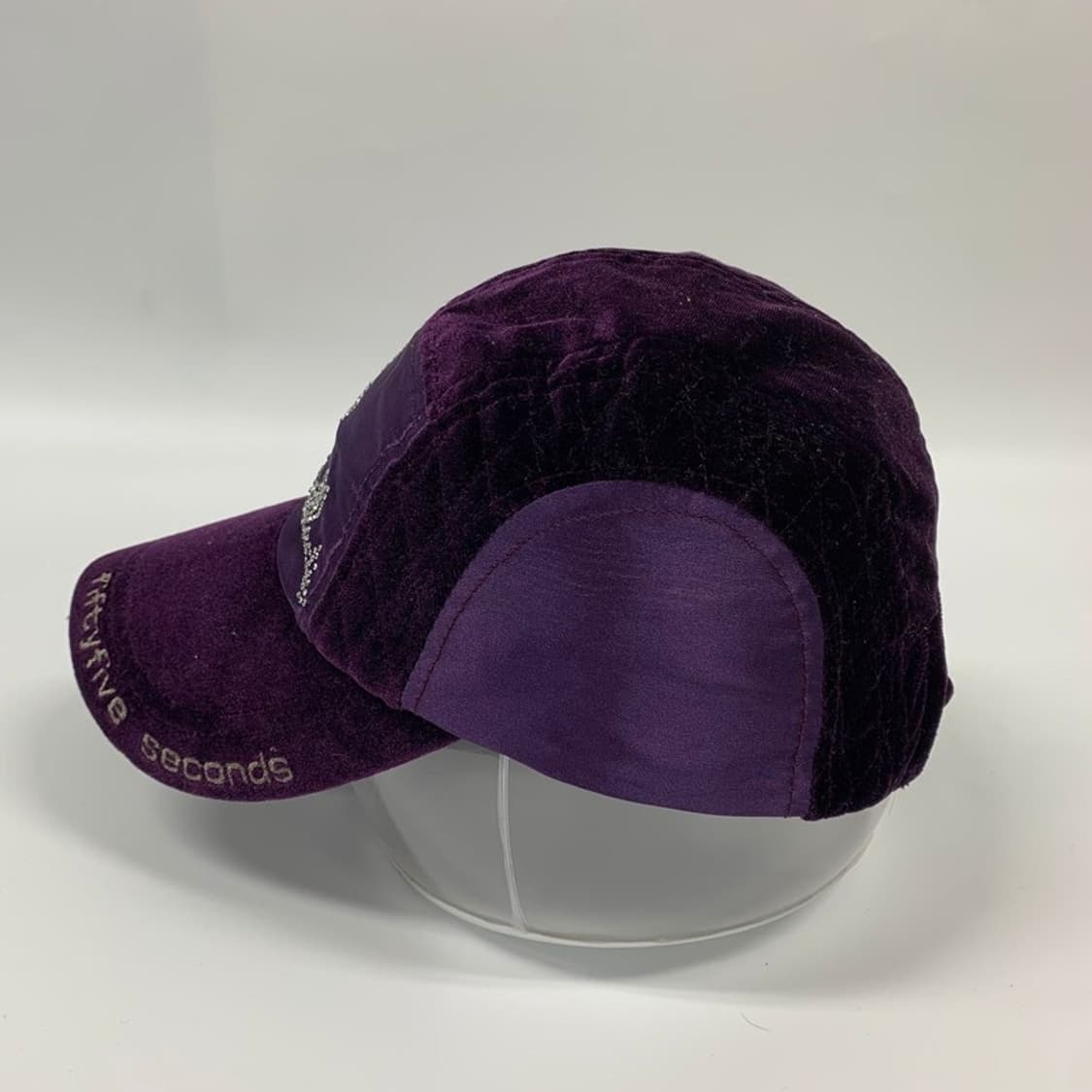 EXR 빈티지 퍼플 벨벳 큐빅 캡 상품이미지4