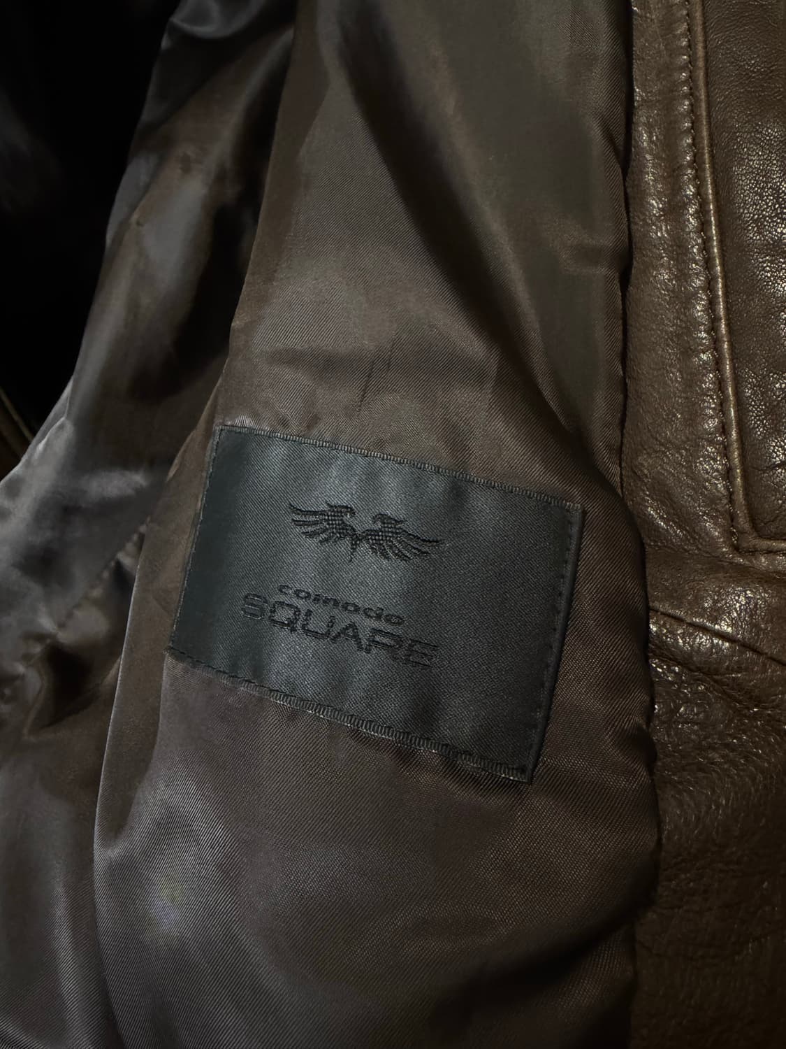 코모도스퀘어 브라운 빈티지 양가죽 자켓  상품이미지6