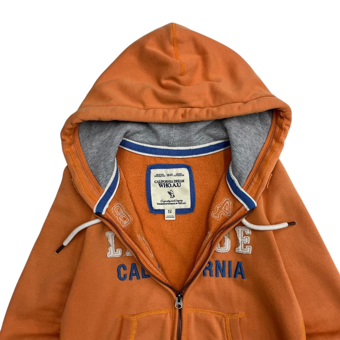 후아유 센터로고 파스텔오렌지 후드집업 S 상품이미지5