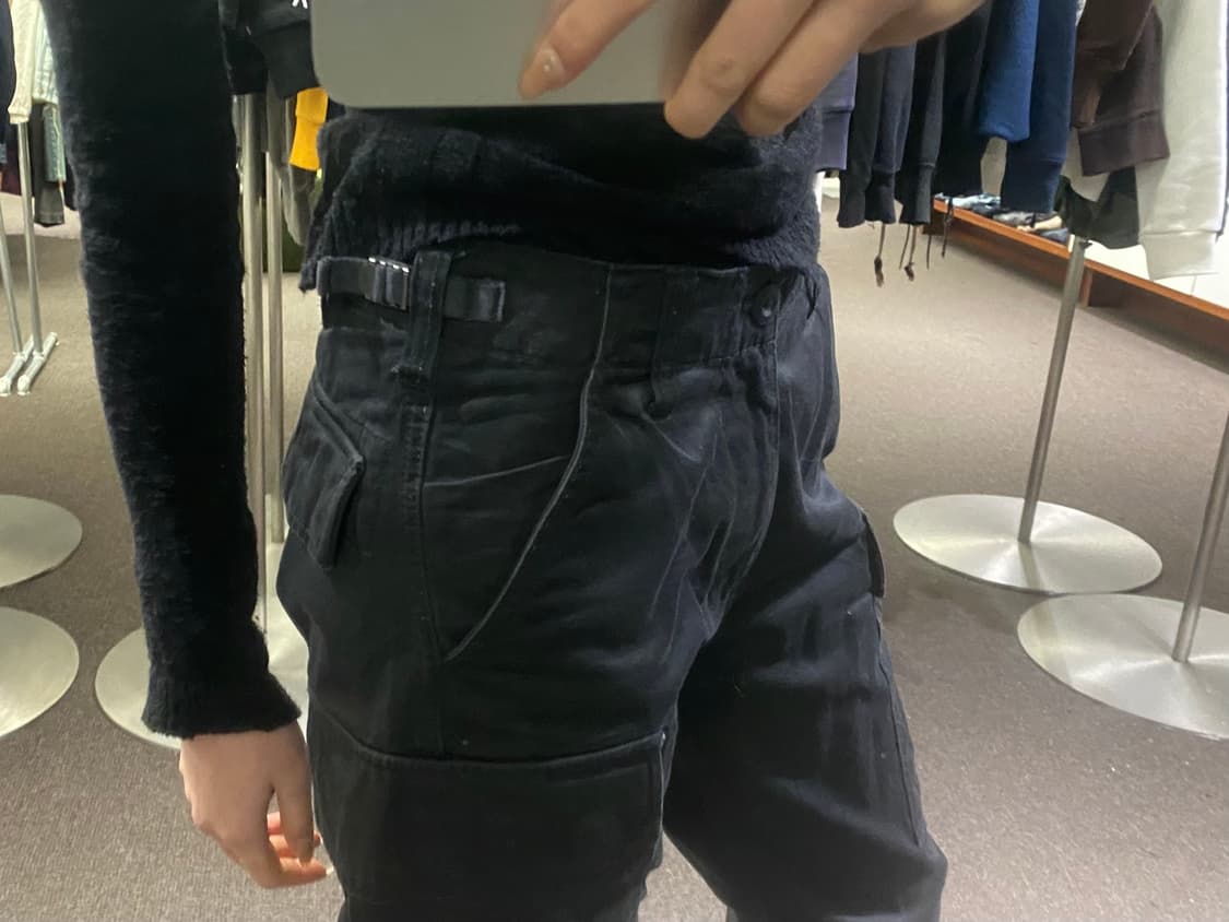 S)AVIREX 빈티지 블랙 카고팬츠 상품이미지3