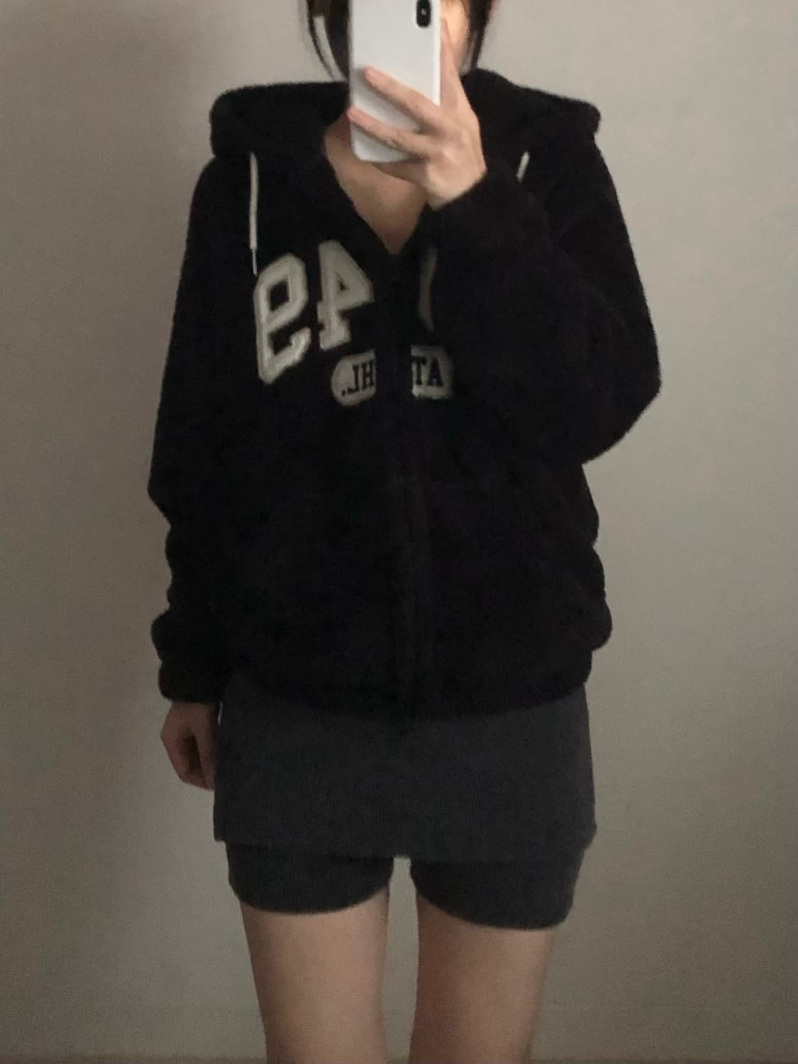 후아유 빅로고 후디 쉐르파 자켓 상품이미지1