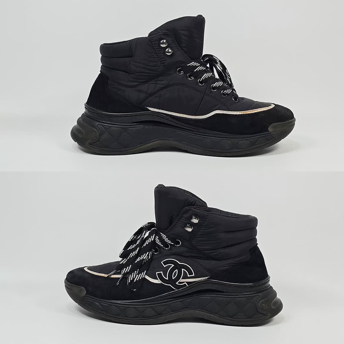 샤넬 패브릭 스웨이드 패딩 스니커즈 ( 245 ) 상품이미지4