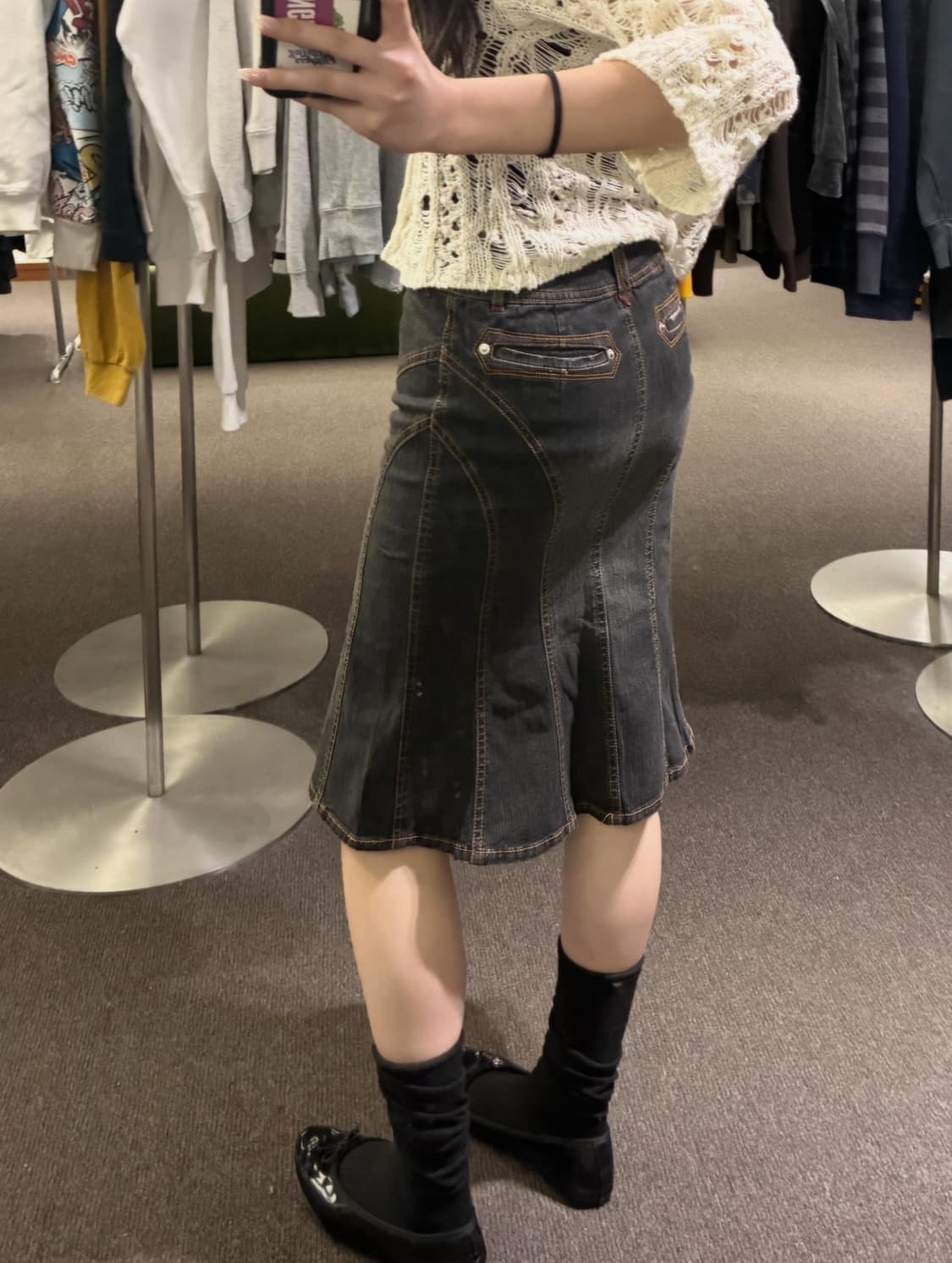 Distressed Knit Denim 🕸️📼 상품이미지3